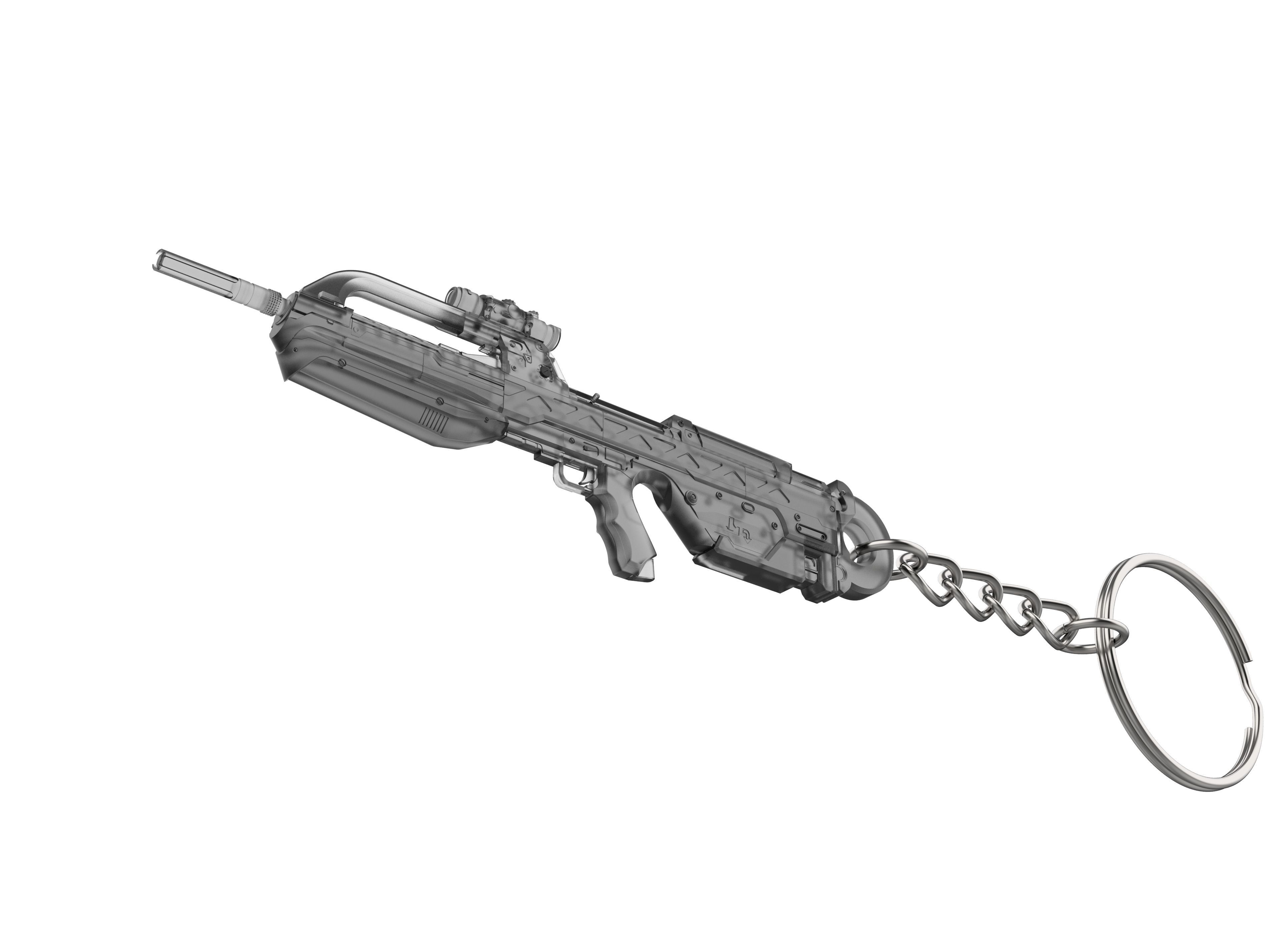 Keychain - BR55 Battle Cannon - Halo - Printable model - STL 3D print model_7