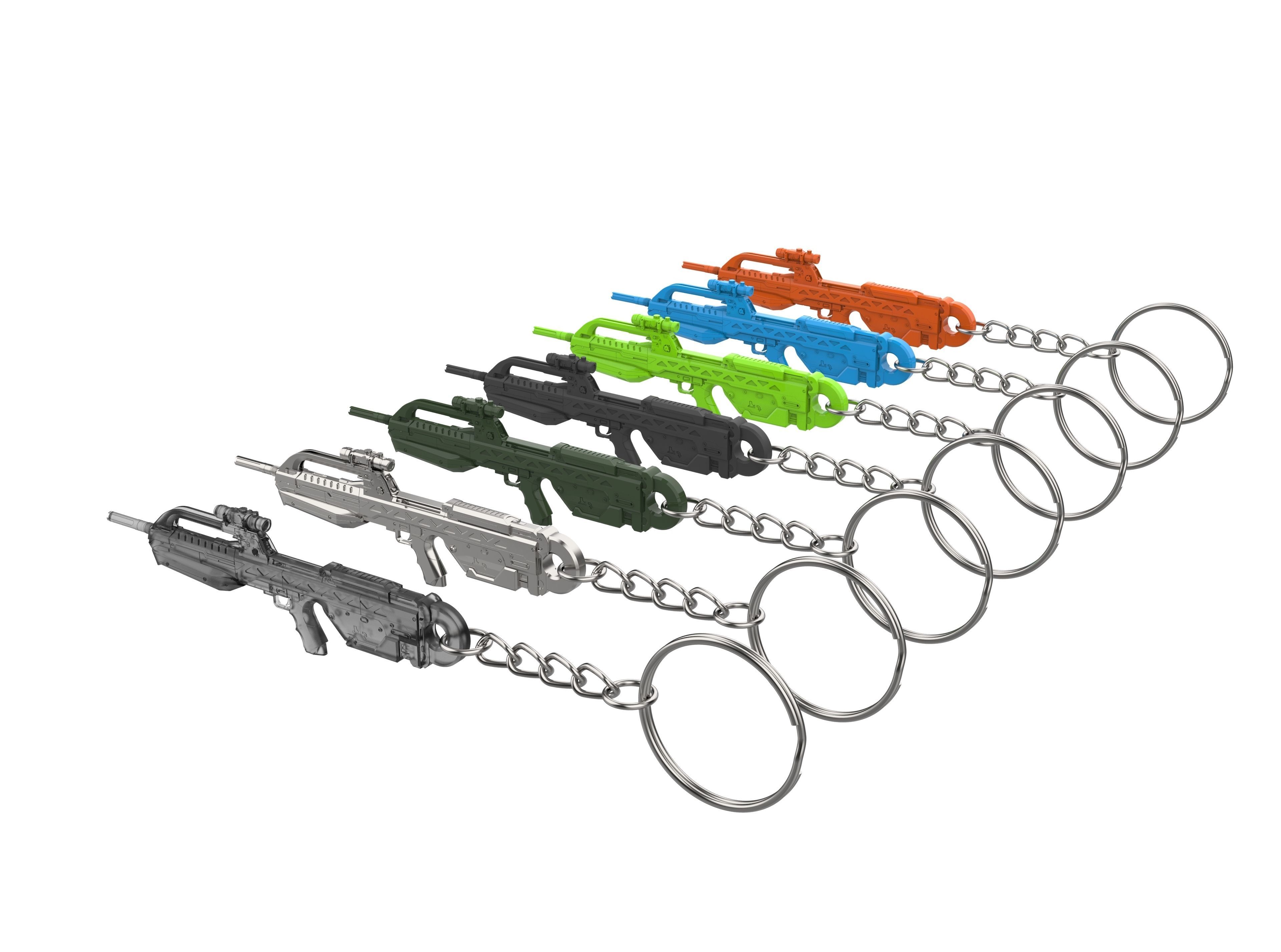 Keychain - BR55 Battle Cannon - Halo - Printable model - STL 3D print model_11