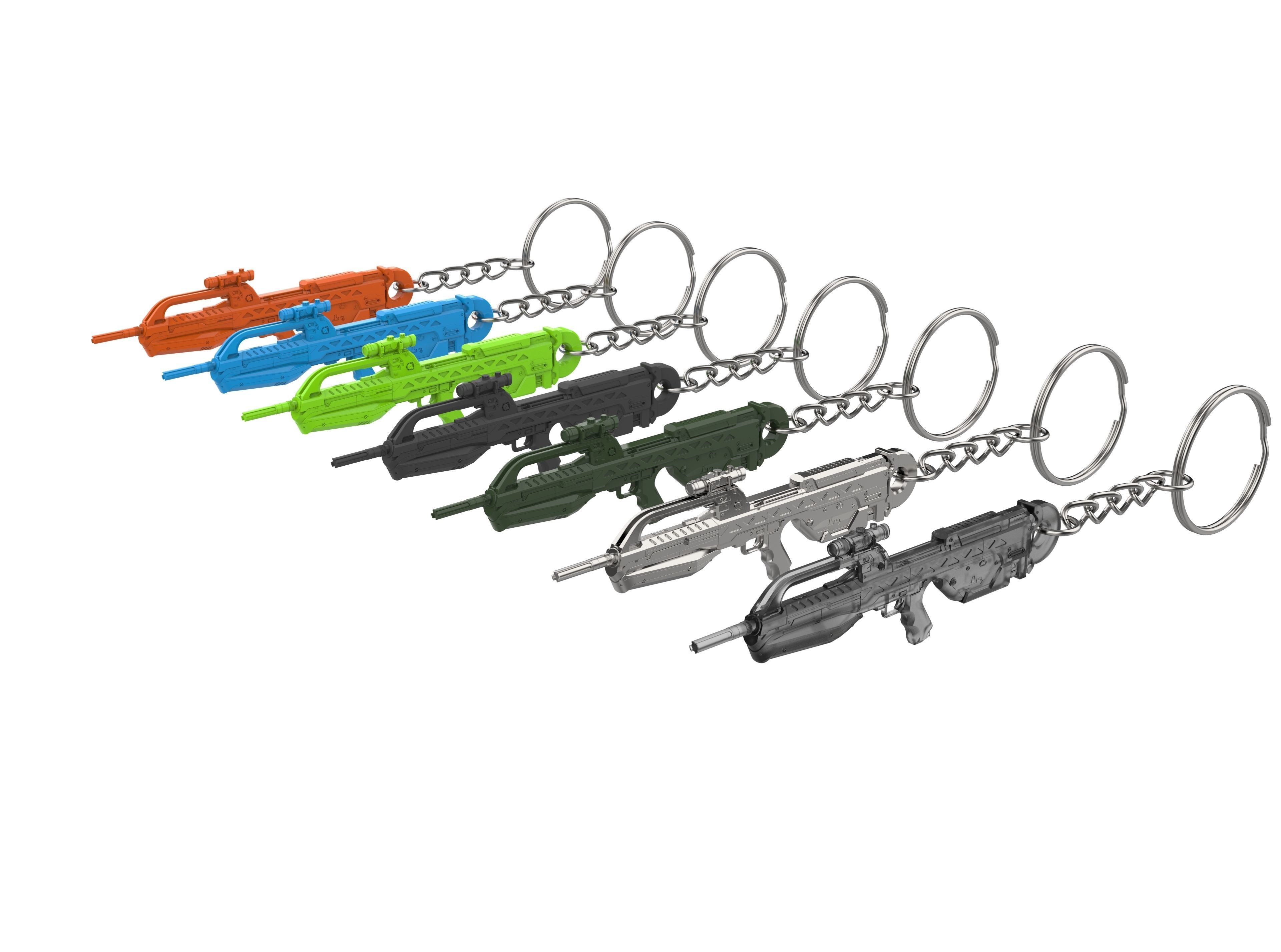 Keychain - BR55 Battle Cannon - Halo - Printable model - STL 3D print model_9