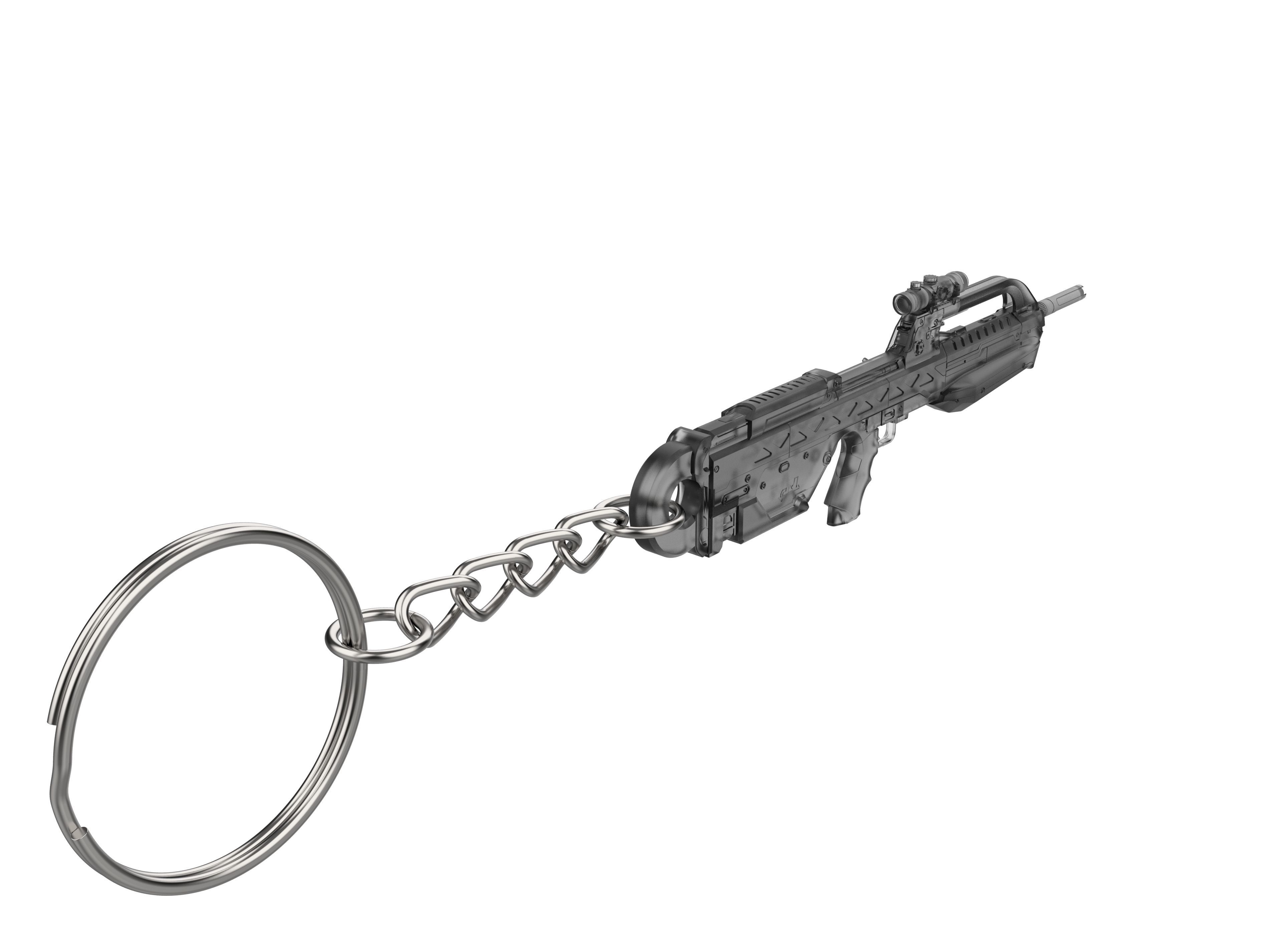 Keychain - BR55 Battle Cannon - Halo - Printable model - STL 3D print model_3