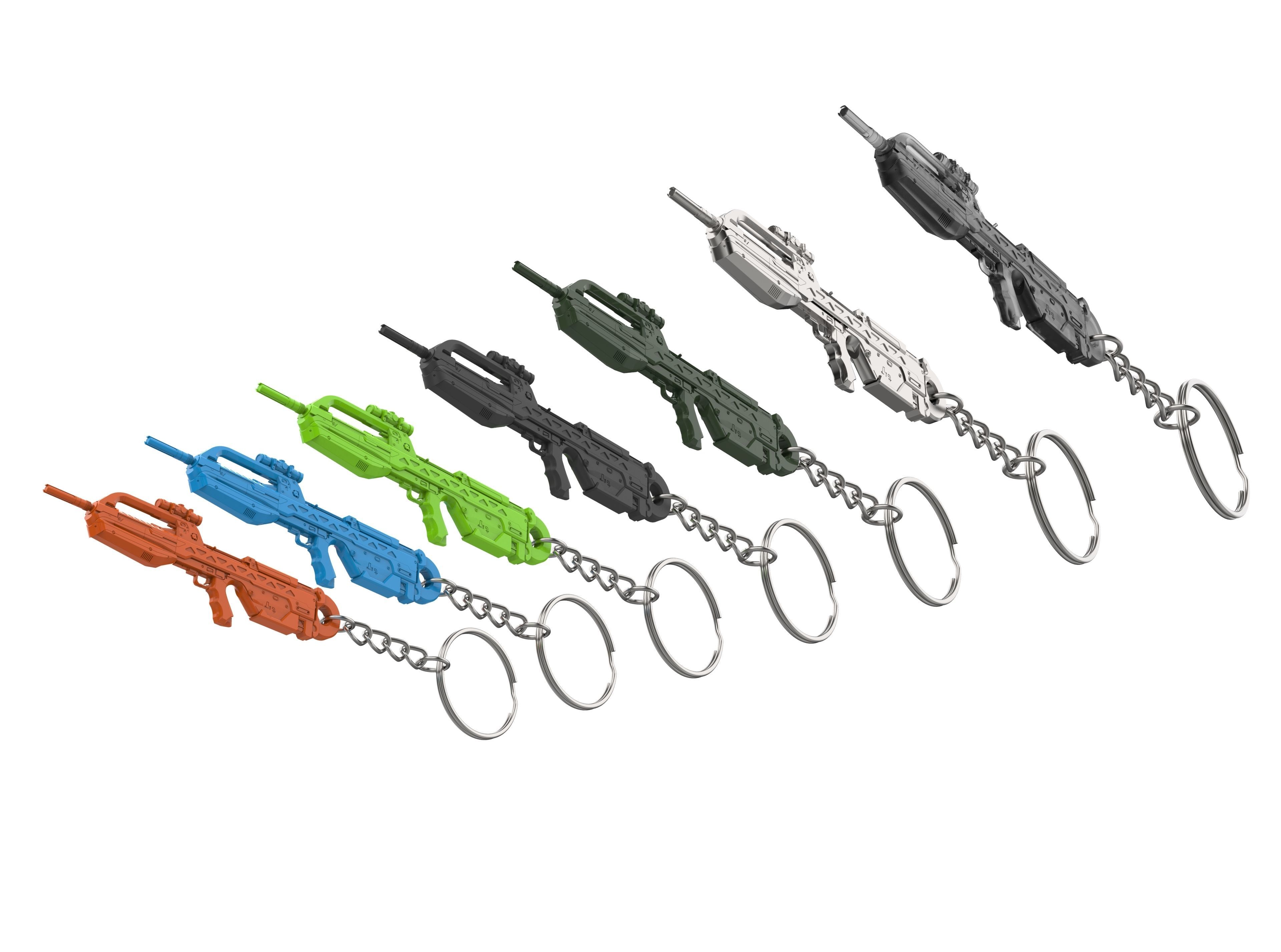 Keychain - BR55 Battle Cannon - Halo - Printable model - STL 3D print model_16