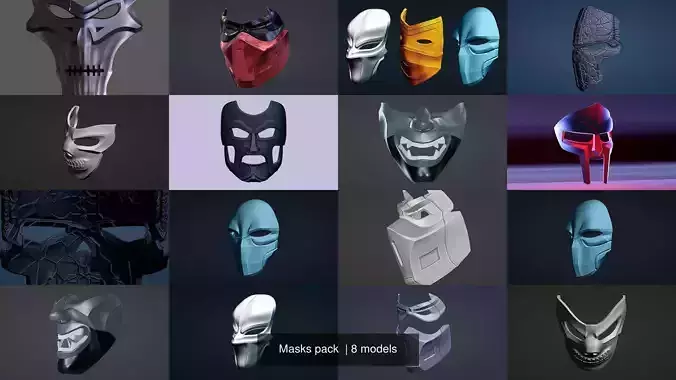 Masks pack  3D Model Collection