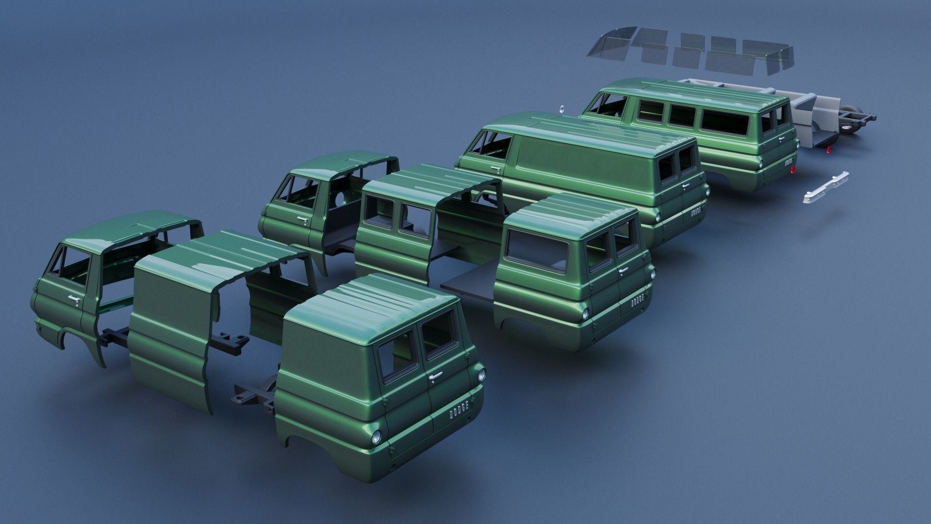 Dodge A100 3D print model_19