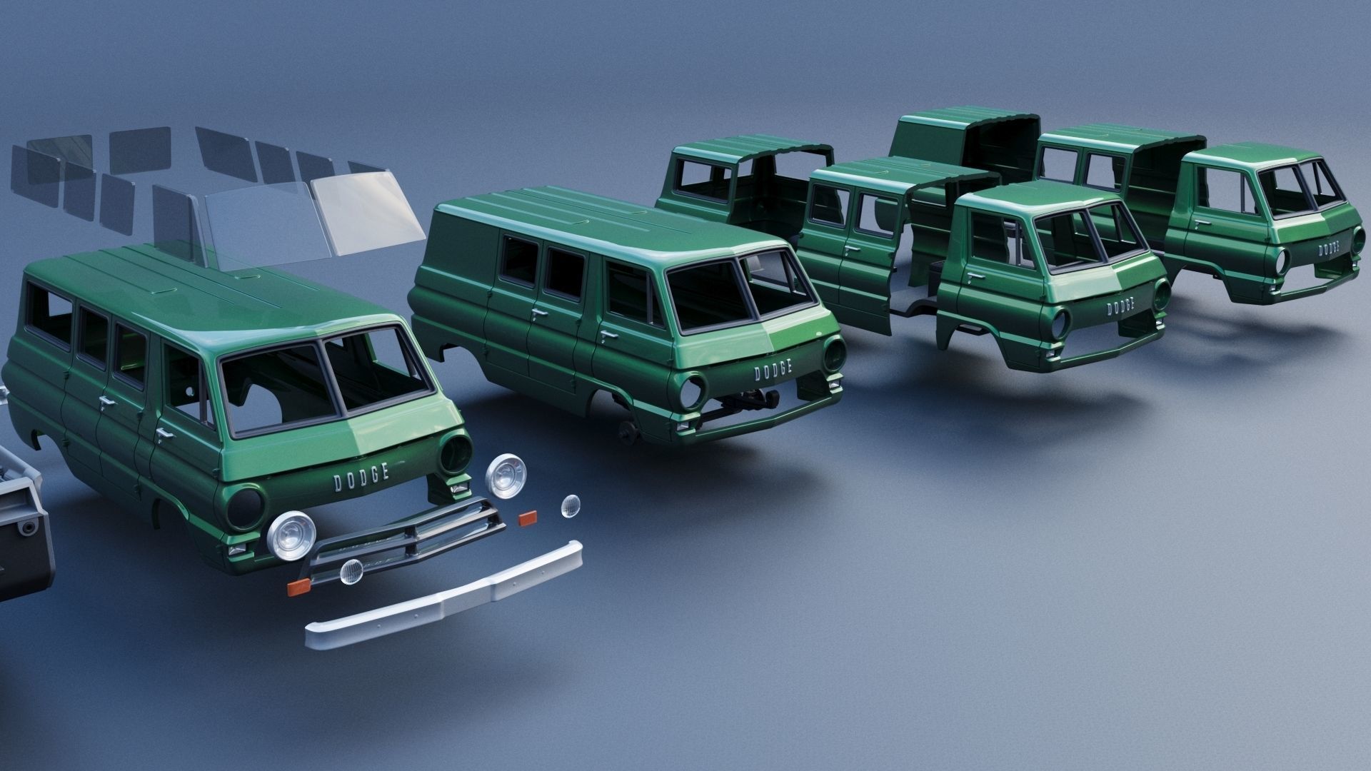Dodge A100 3D print model_22
