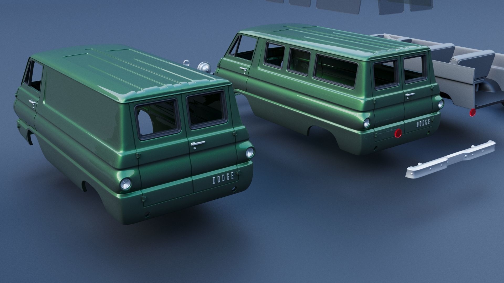 Dodge A100 3D print model_21