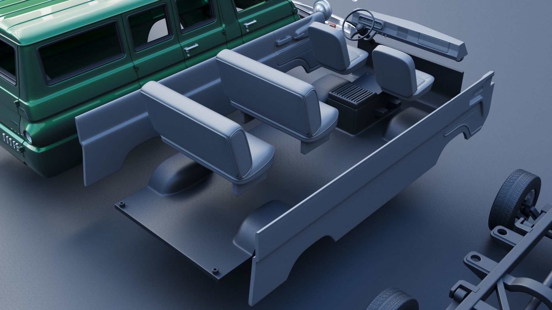 Dodge A100 3D print model_26