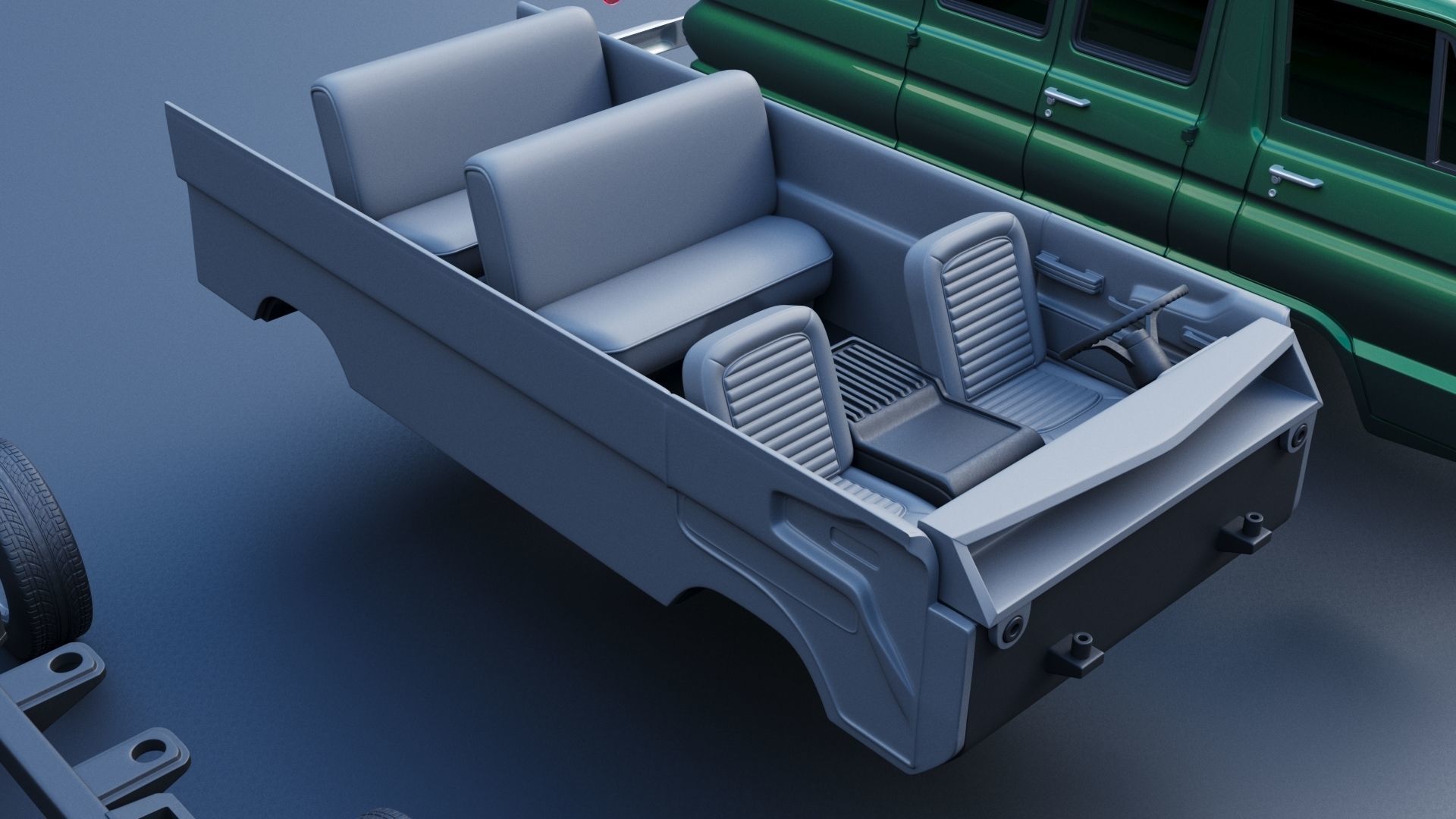 Dodge A100 3D print model_24