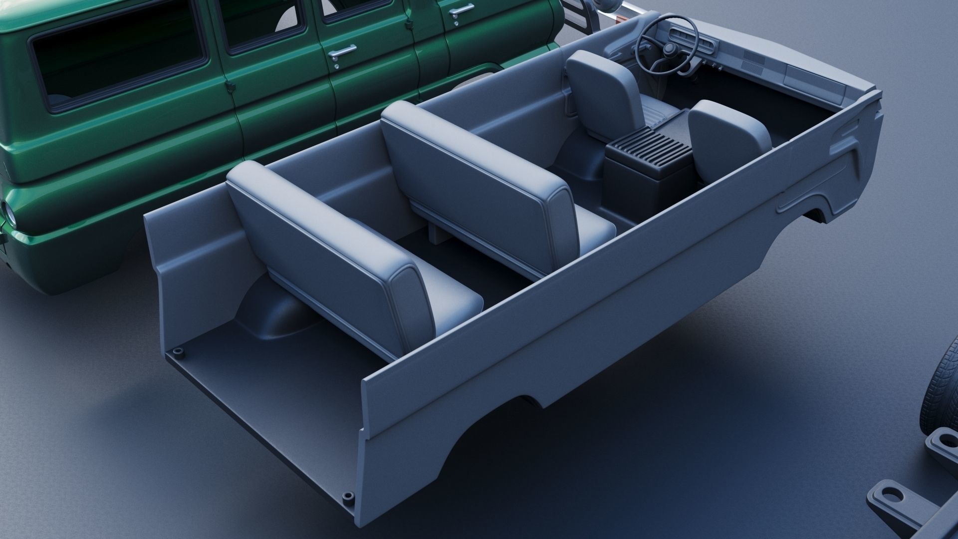 Dodge A100 3D print model_25