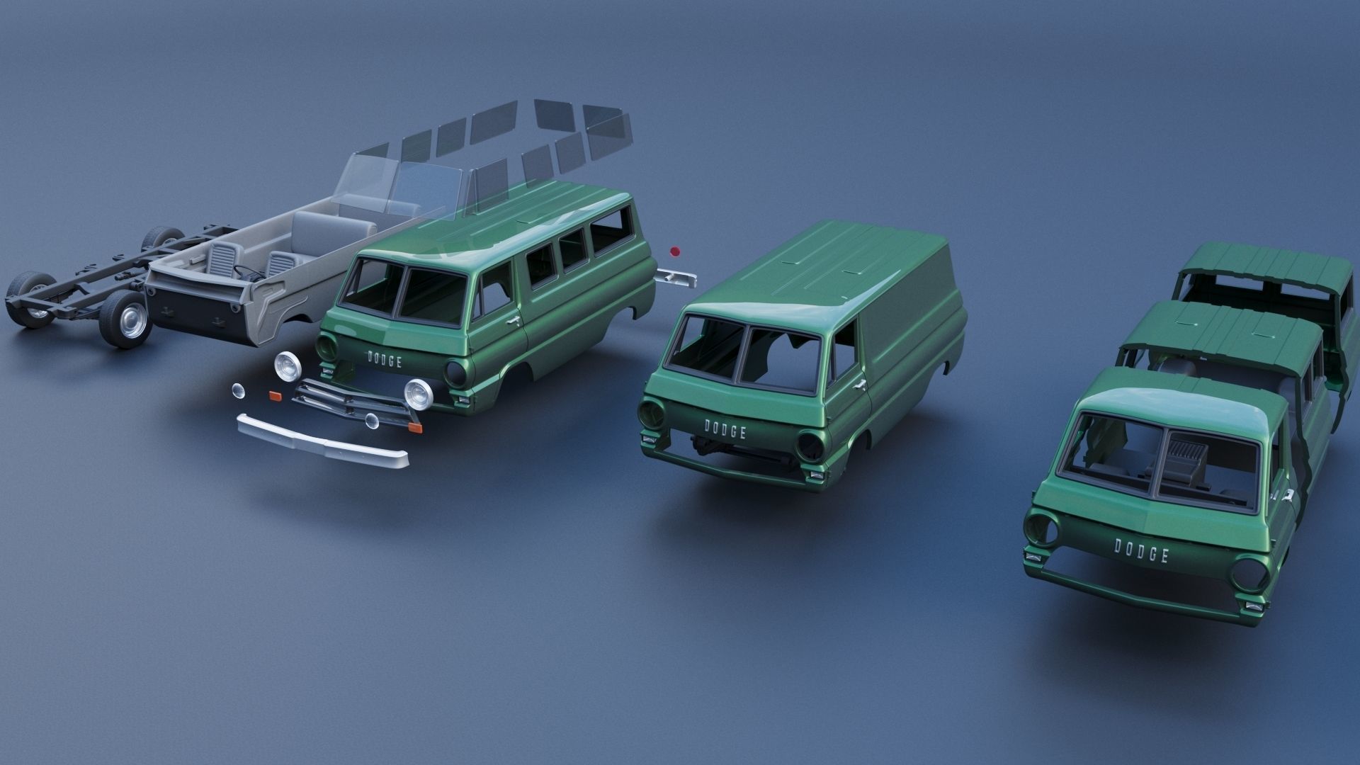 Dodge A100 3D print model_17