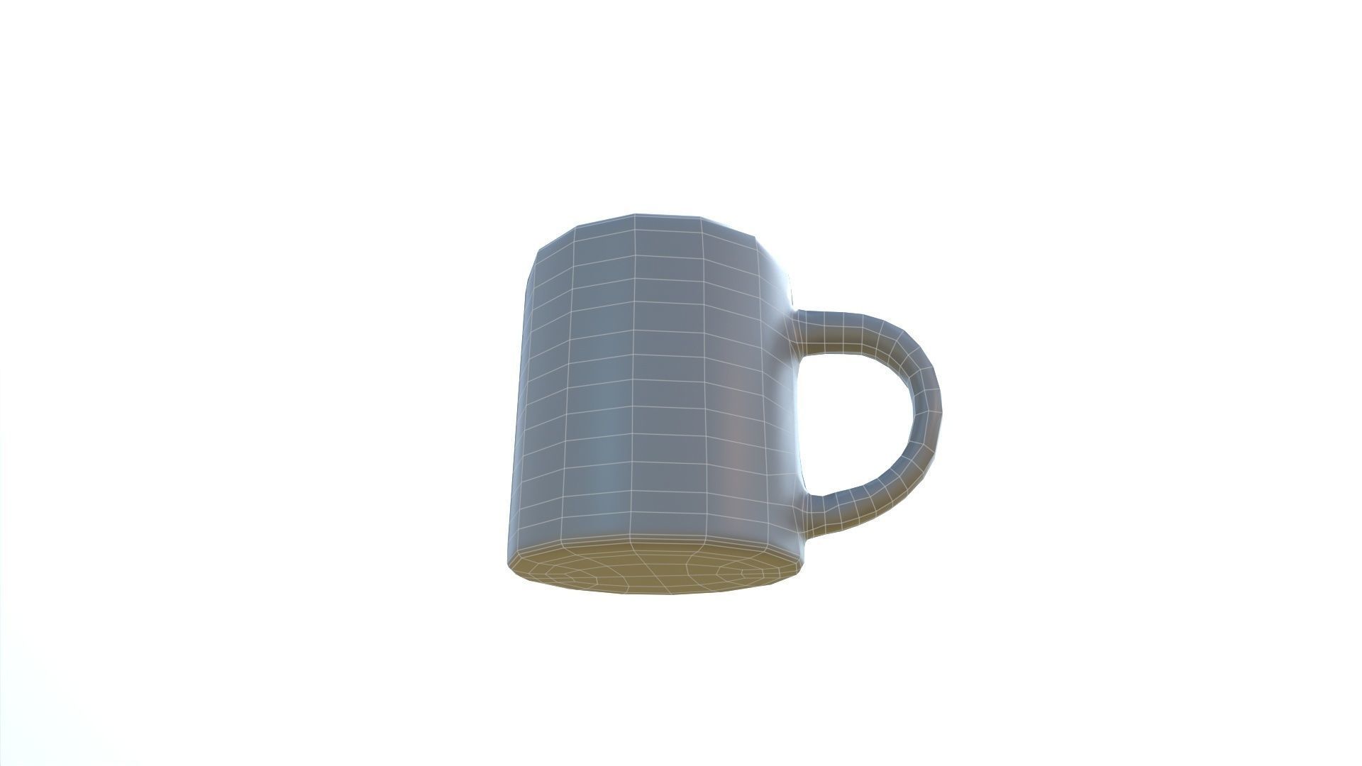 coffee cup Low-poly 3D model_7