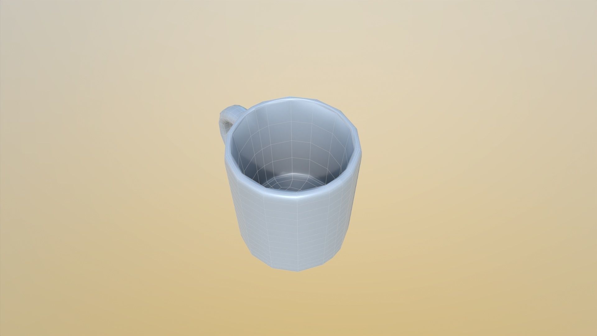 coffee cup Low-poly 3D model_2
