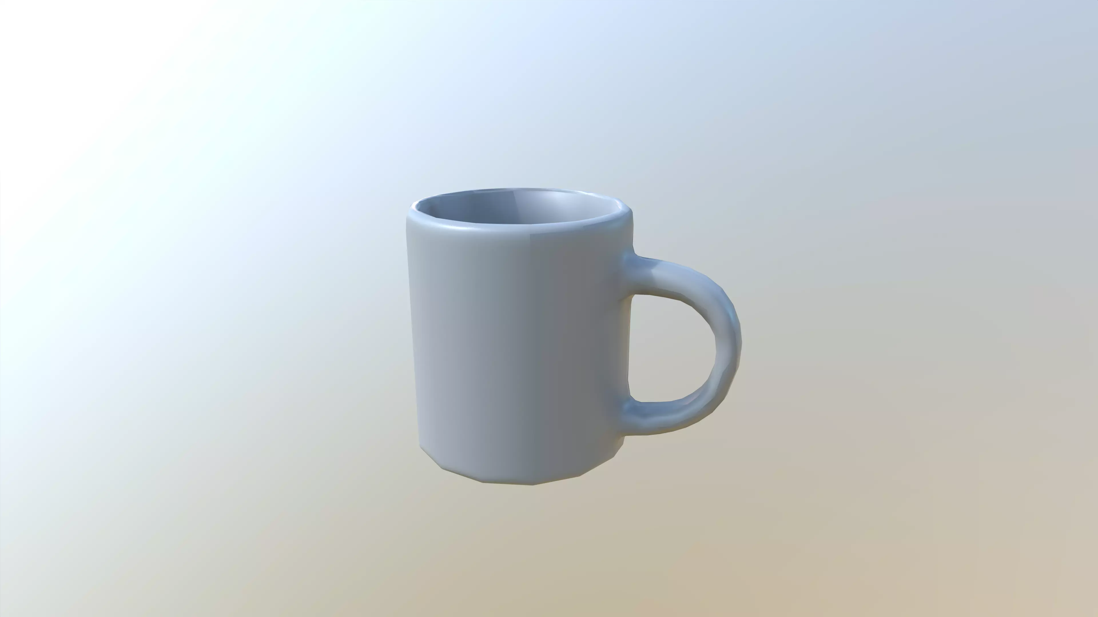 coffee cup Low-poly 3D model_0