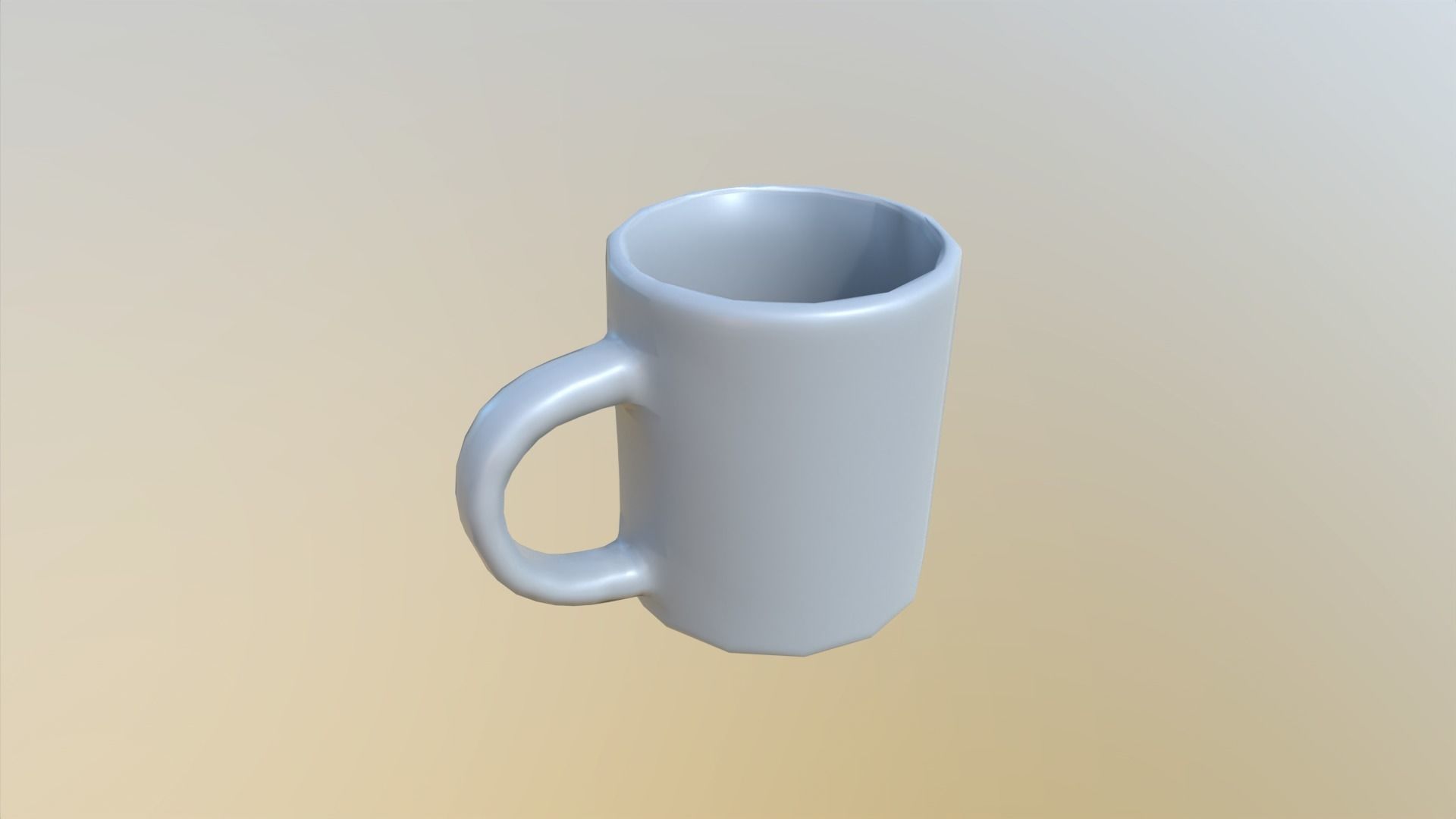 coffee cup Low-poly 3D model_6