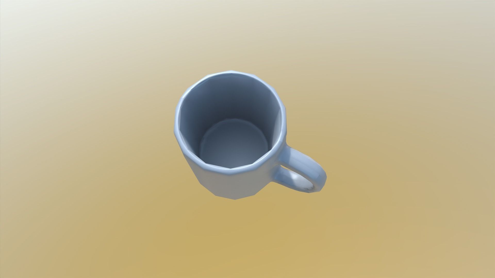 coffee cup Low-poly 3D model_8