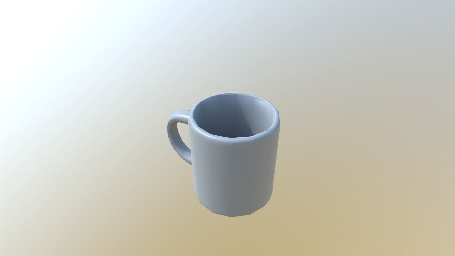 coffee cup Low-poly 3D model_4