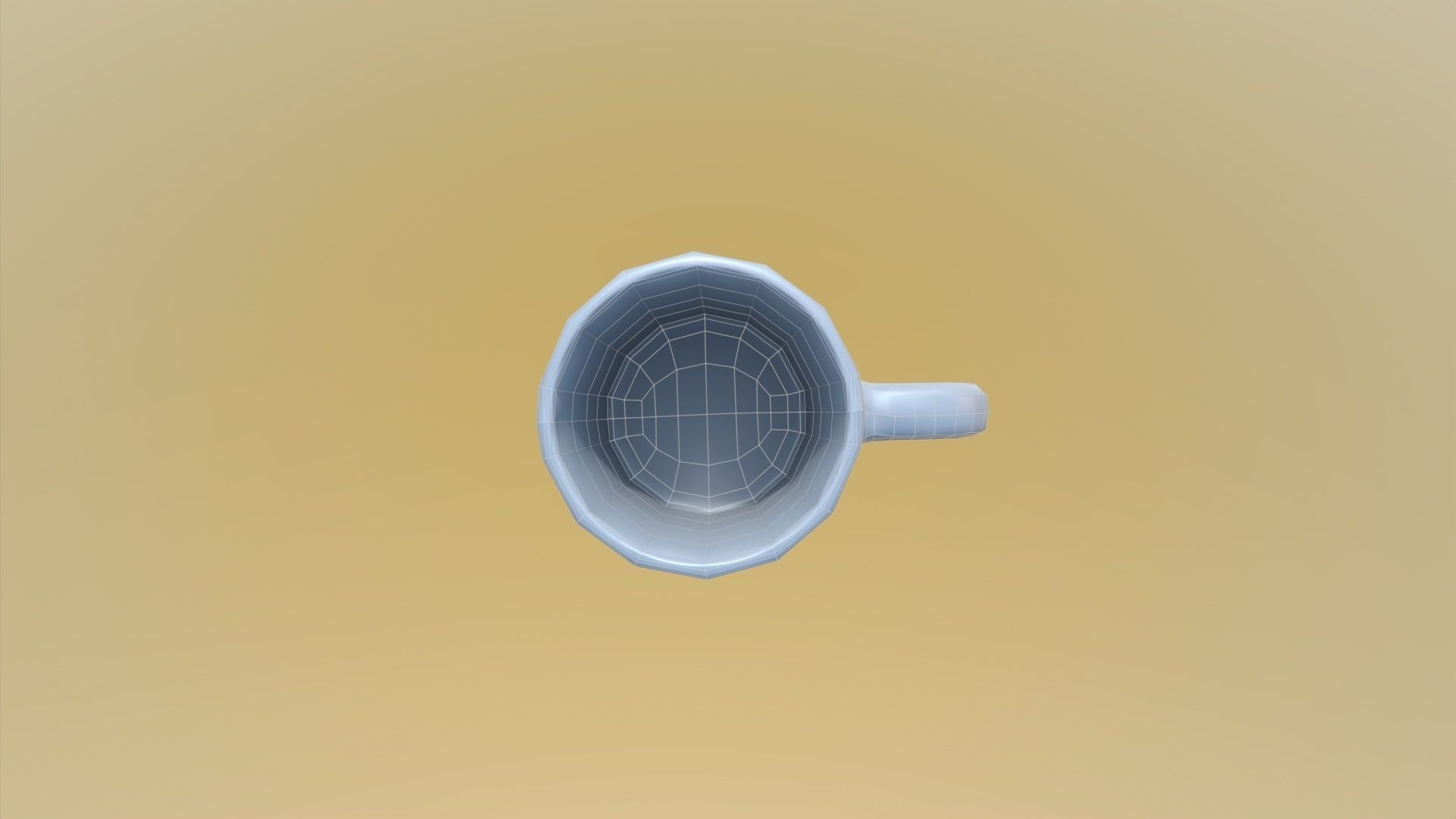 coffee cup Low-poly 3D model_5