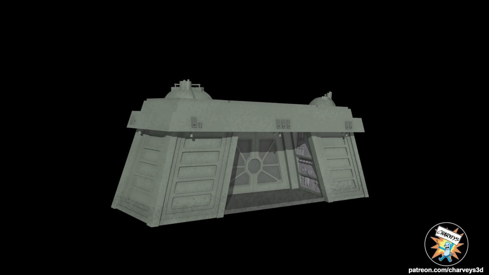 Star Wars Endor Shield Generator Bunker for action figures 3D print model_3