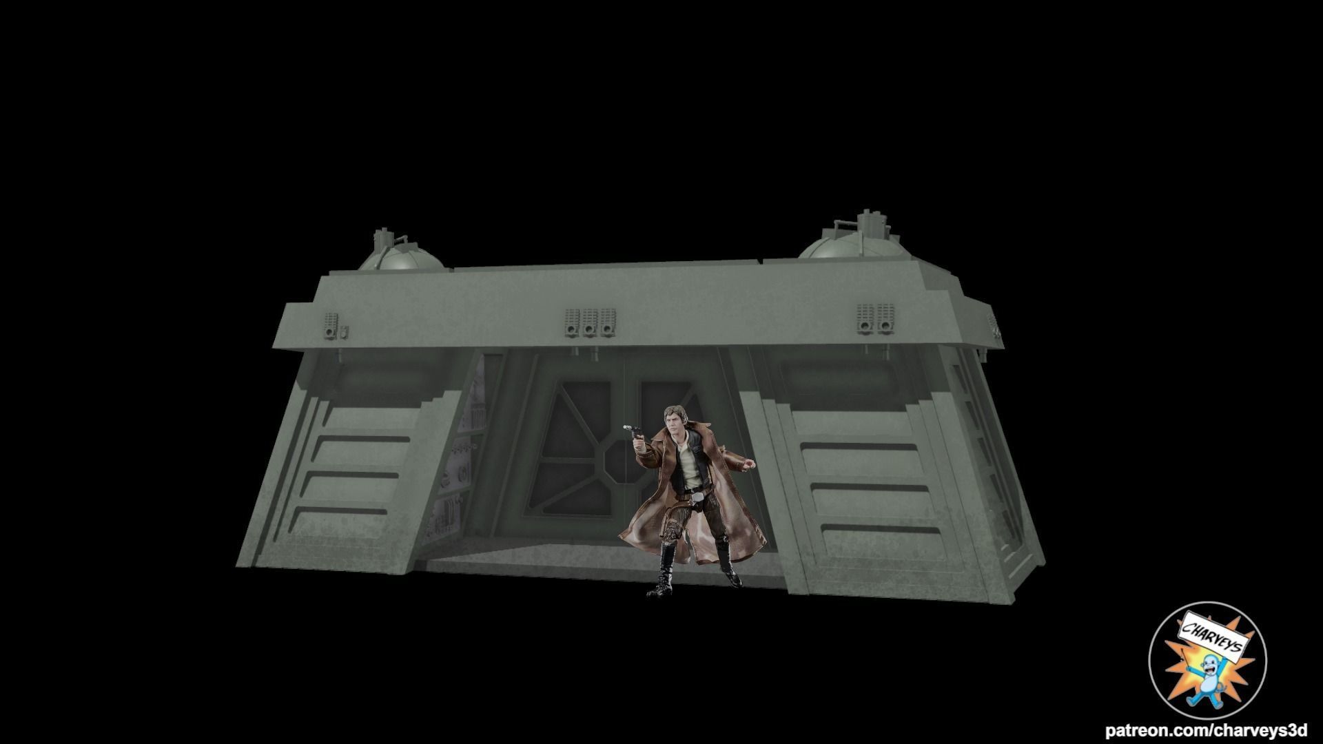 Star Wars Endor Shield Generator Bunker for action figures 3D print model_1