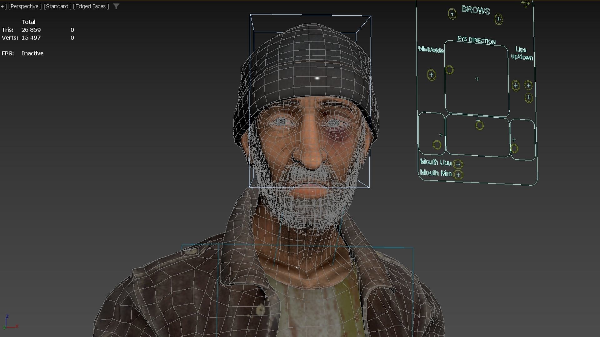 Homeless person Vincent Low-poly 3D model_3