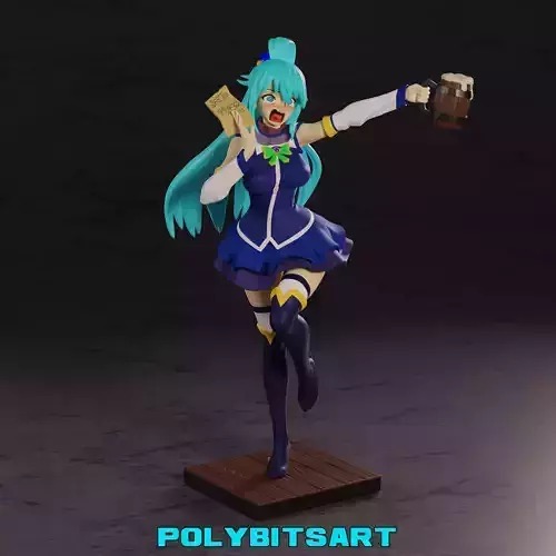 KonoSuba Aqua Figure 3D print model