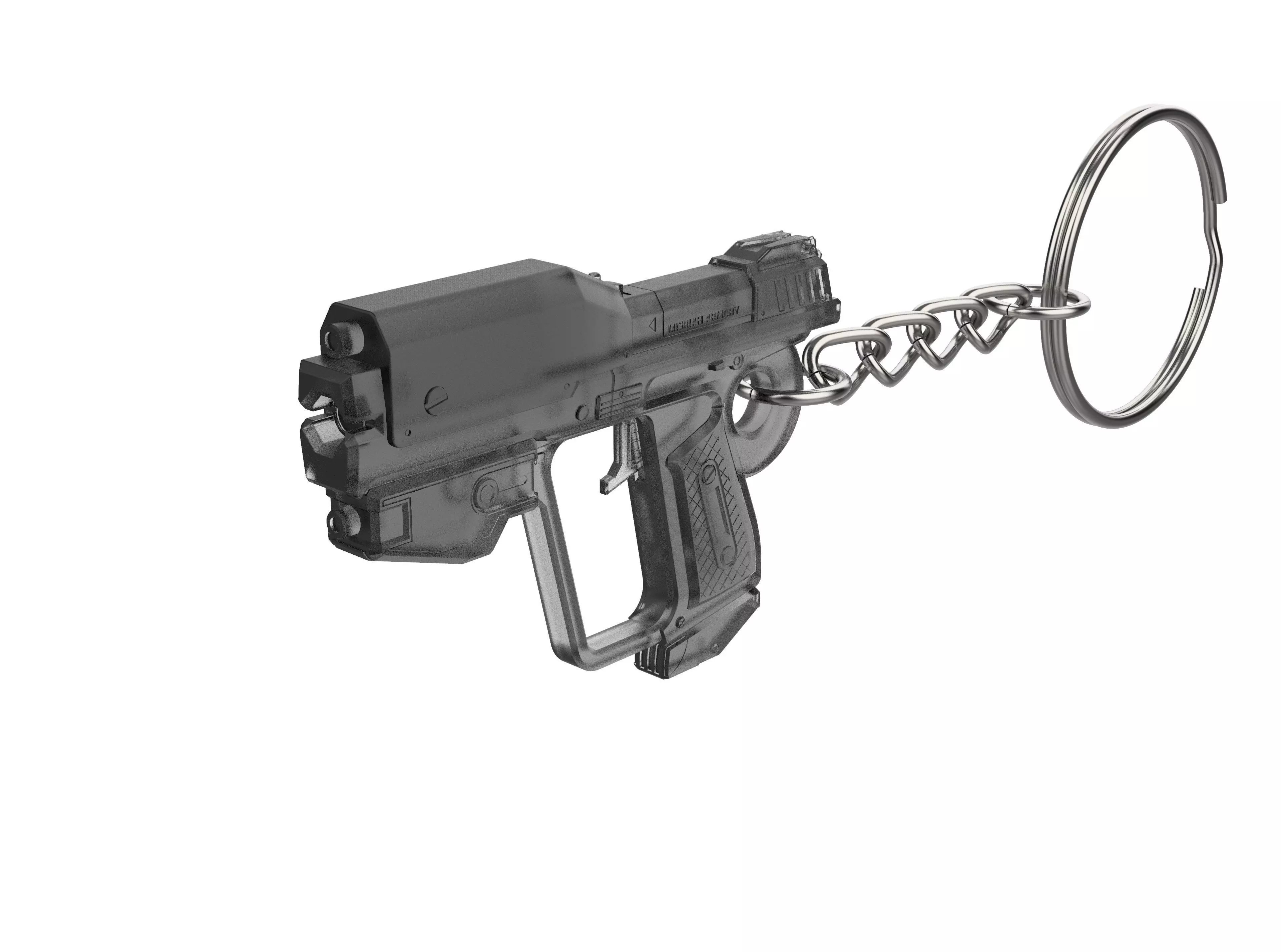 Keychain - M6G Magnum - Halo - Printable model - STL 3D print model_0
