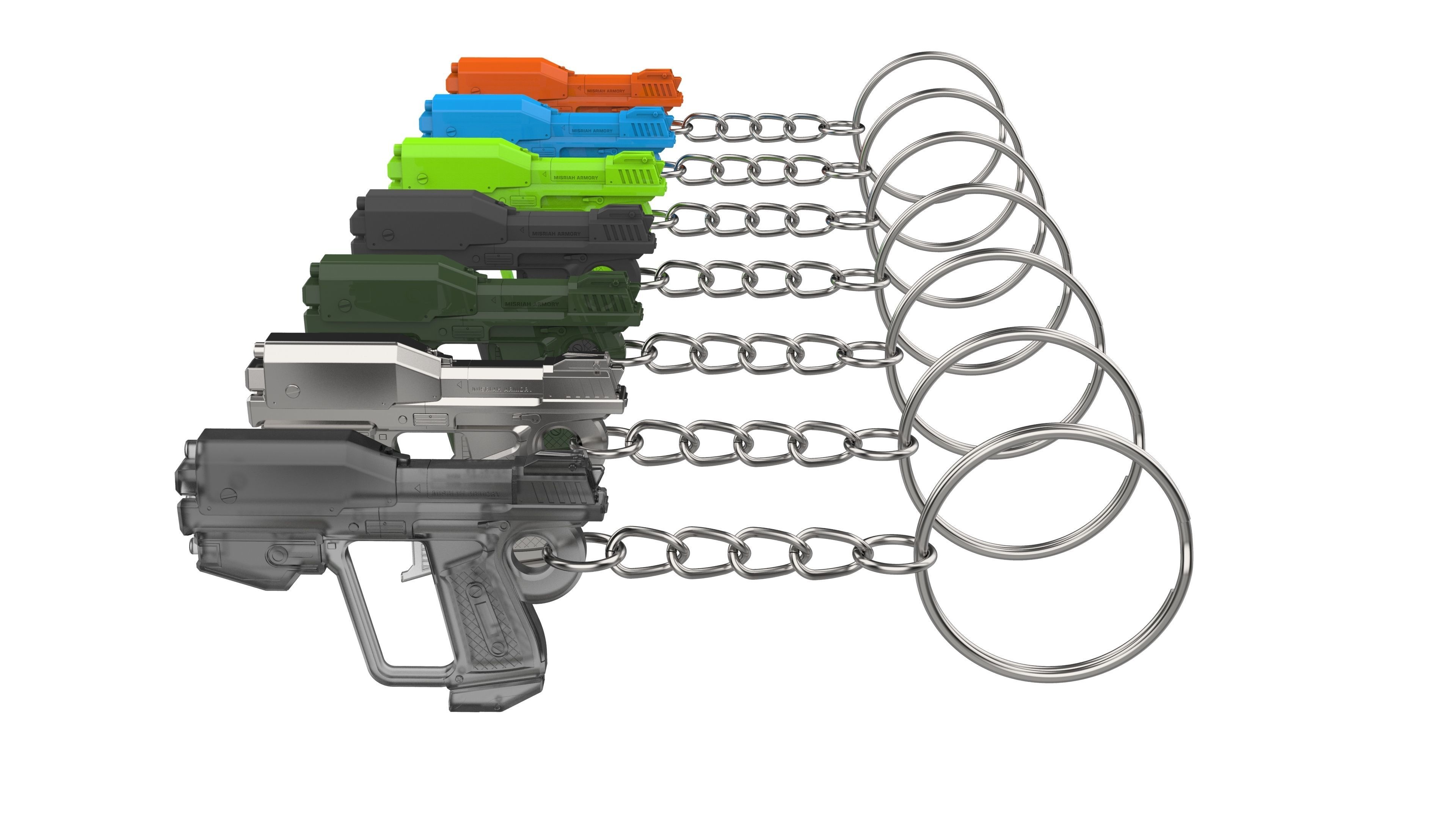 Keychain - M6G Magnum - Halo - Printable model - STL 3D print model_13