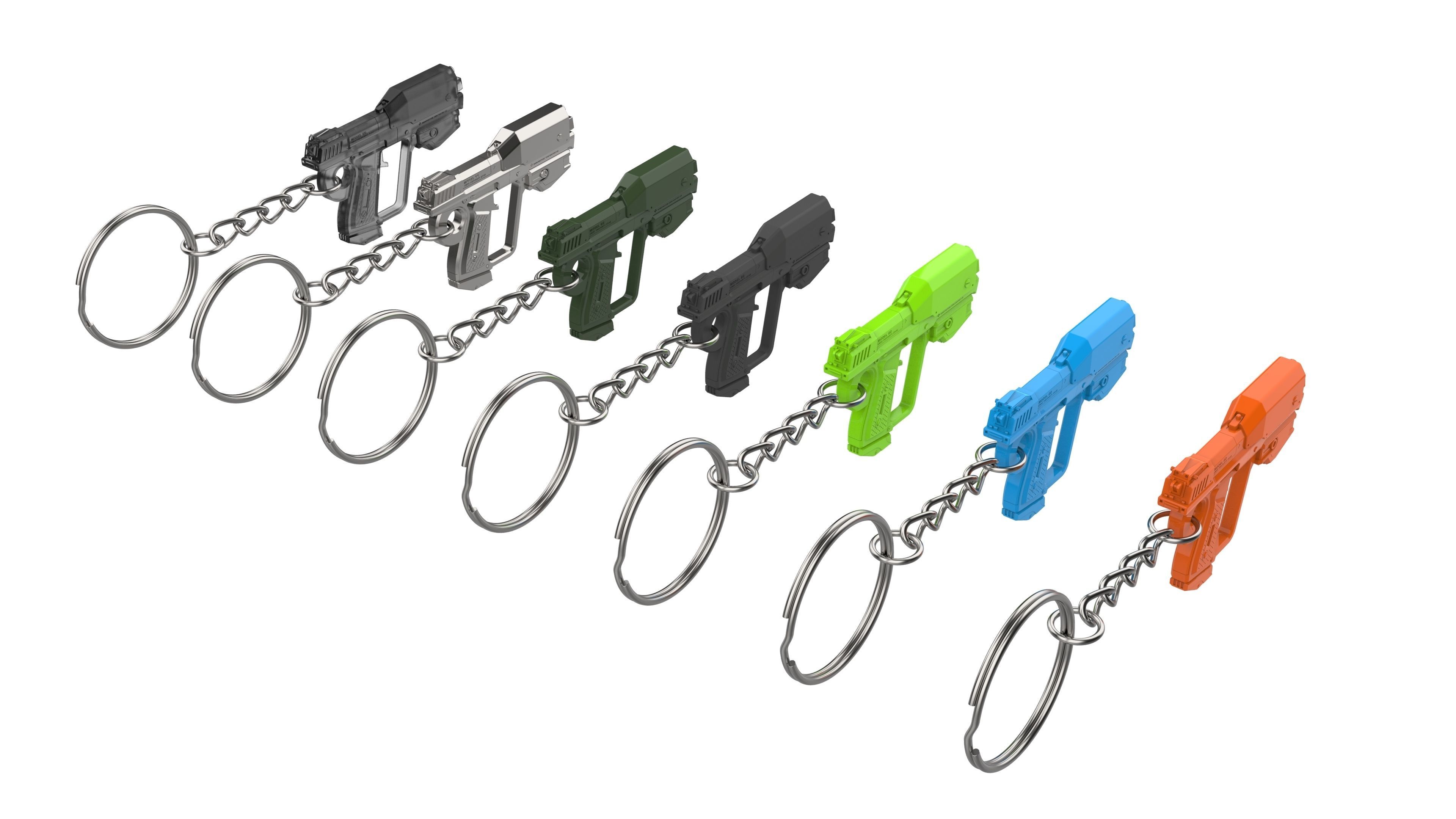 Keychain - M6G Magnum - Halo - Printable model - STL 3D print model_15