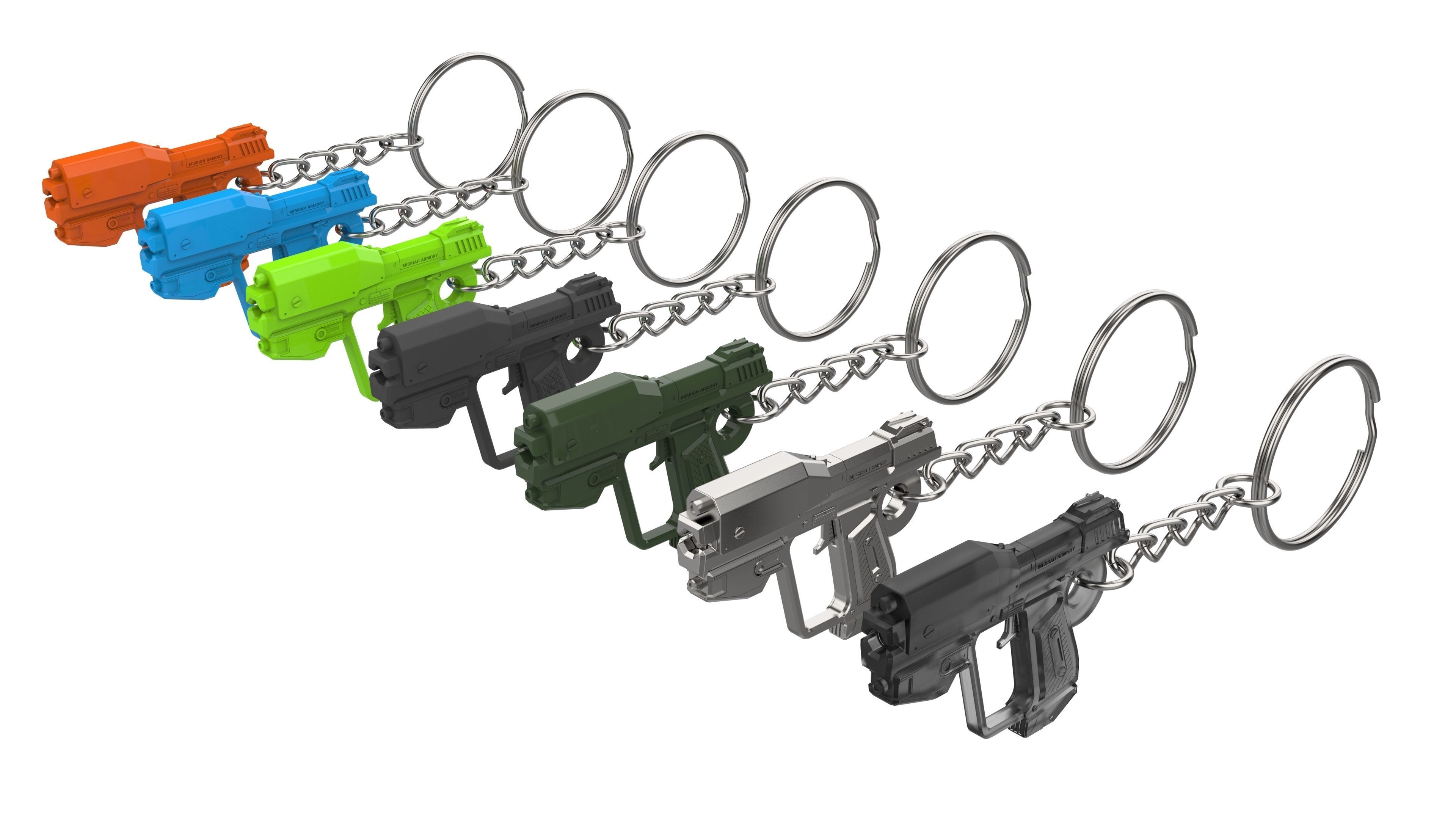 Keychain - M6G Magnum - Halo - Printable model - STL 3D print model_12