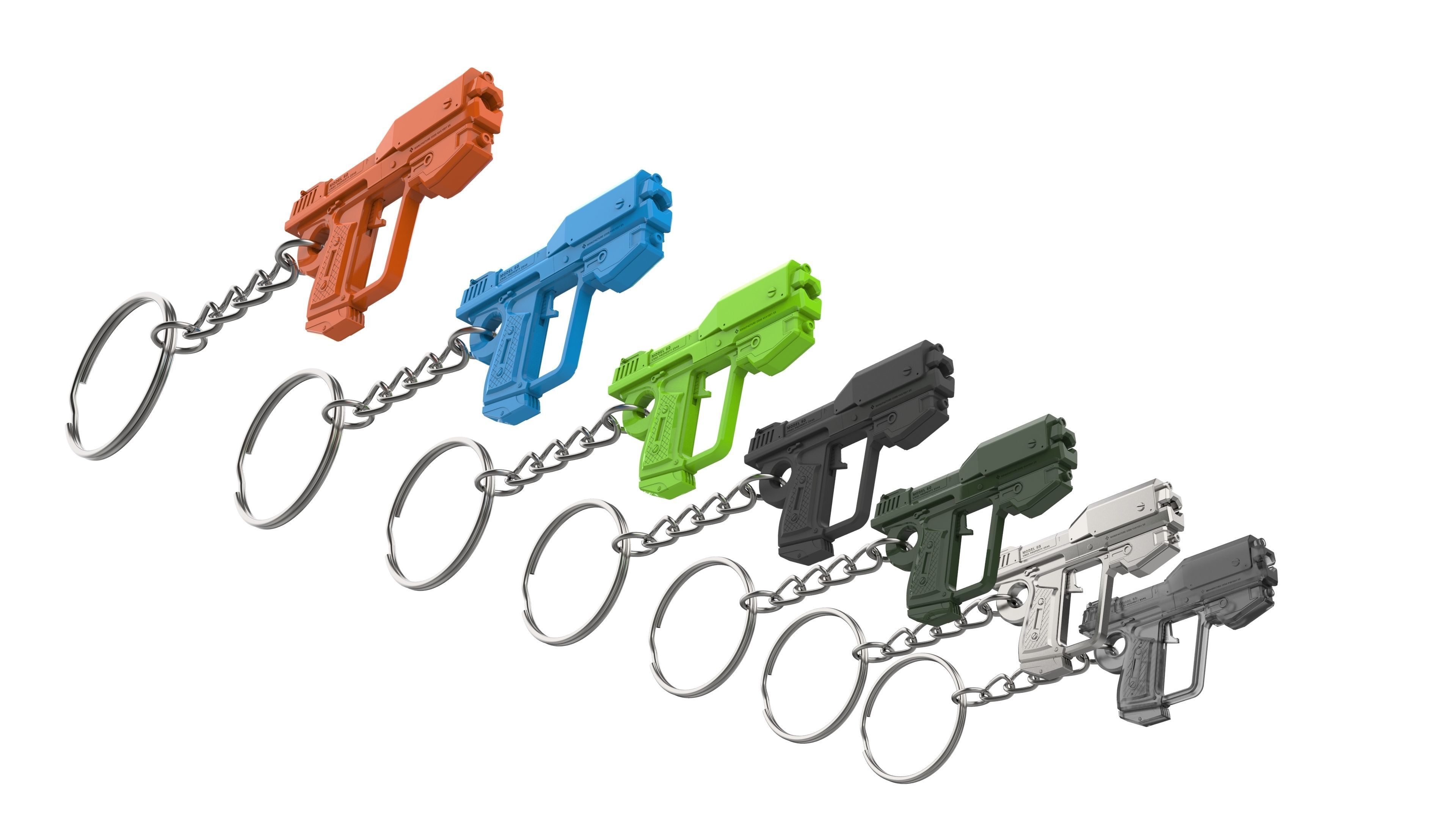 Keychain - M6G Magnum - Halo - Printable model - STL 3D print model_18