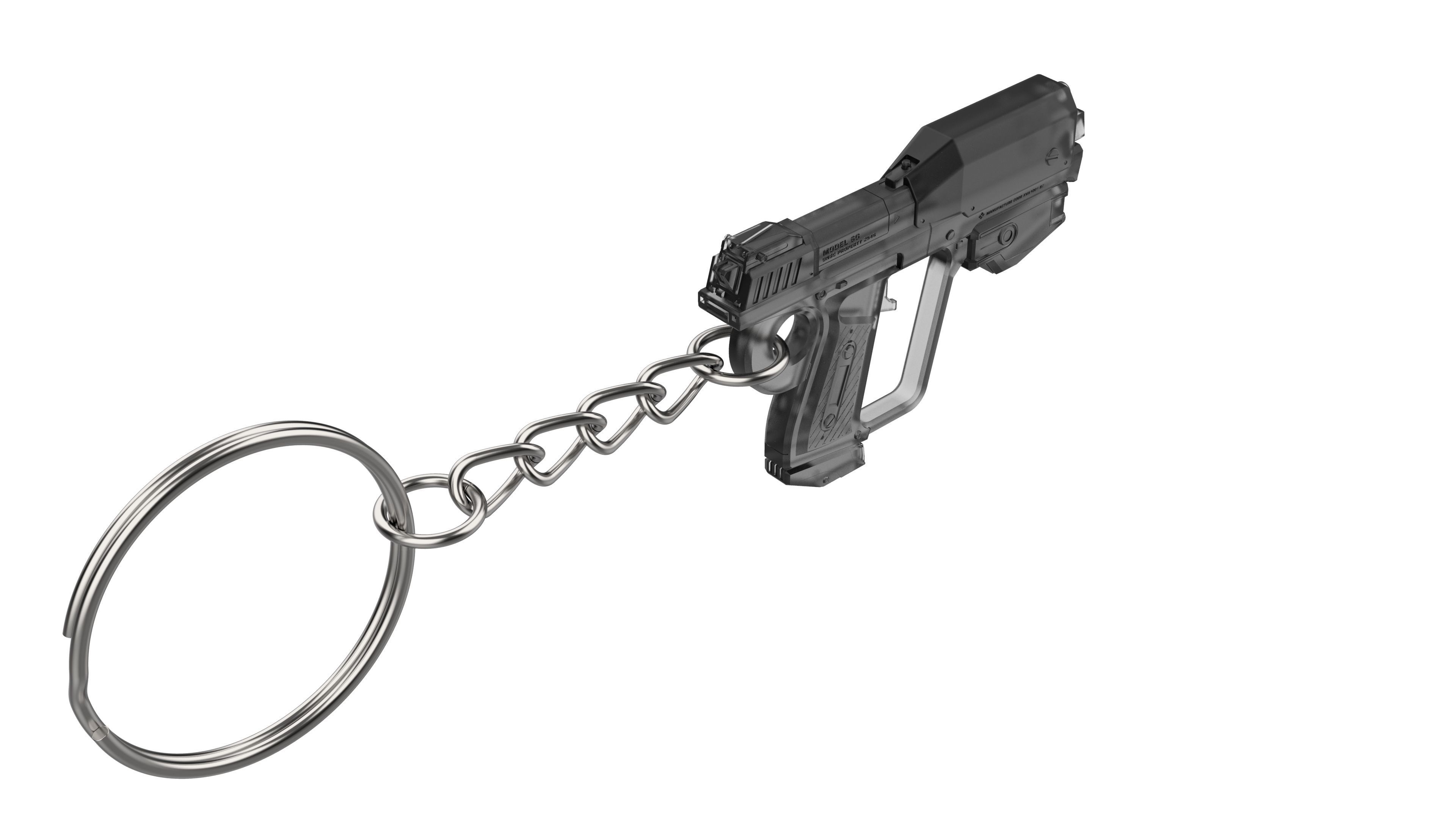 Keychain - M6G Magnum - Halo - Printable model - STL 3D print model_5