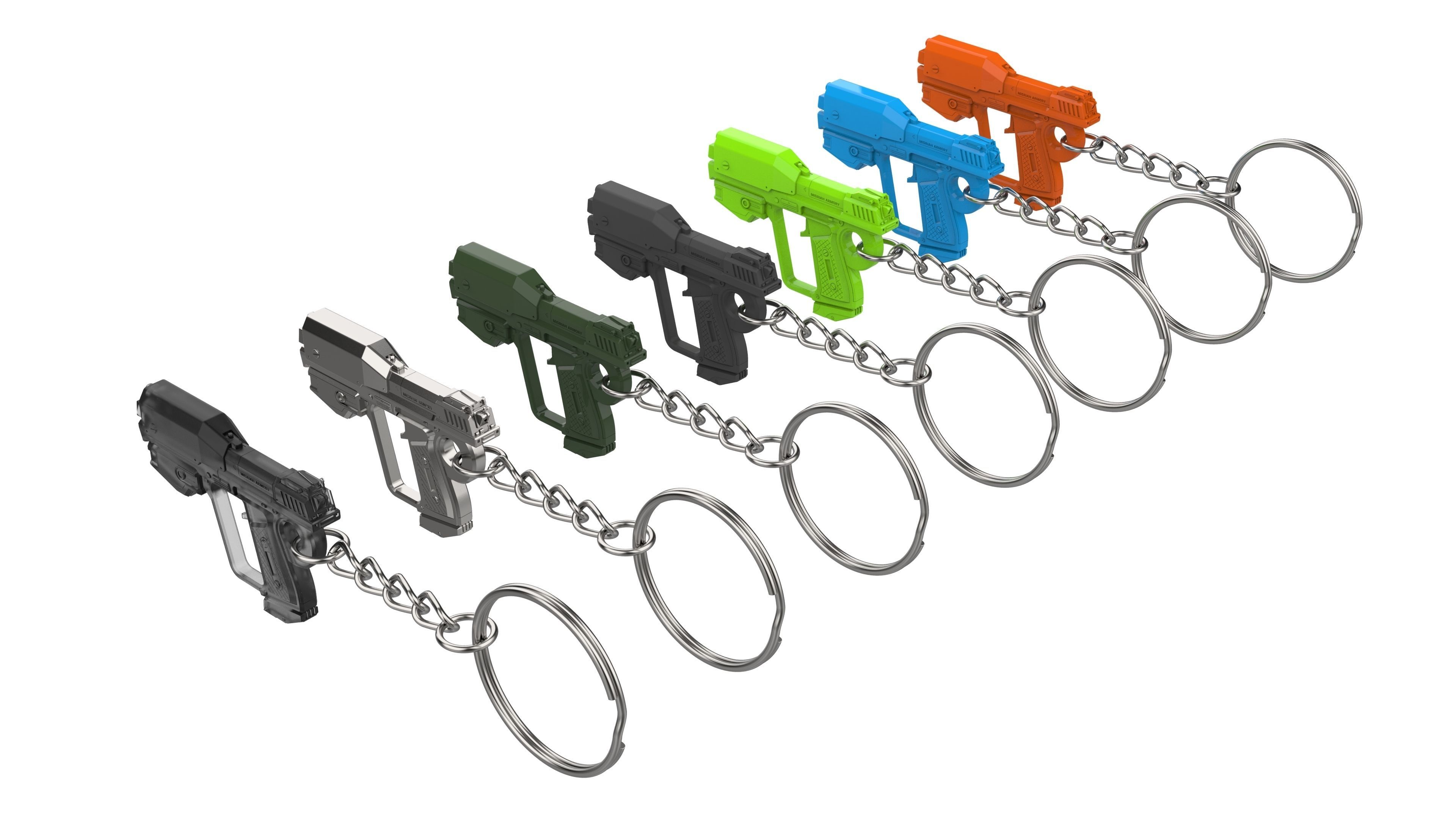 Keychain - M6G Magnum - Halo - Printable model - STL 3D print model_14