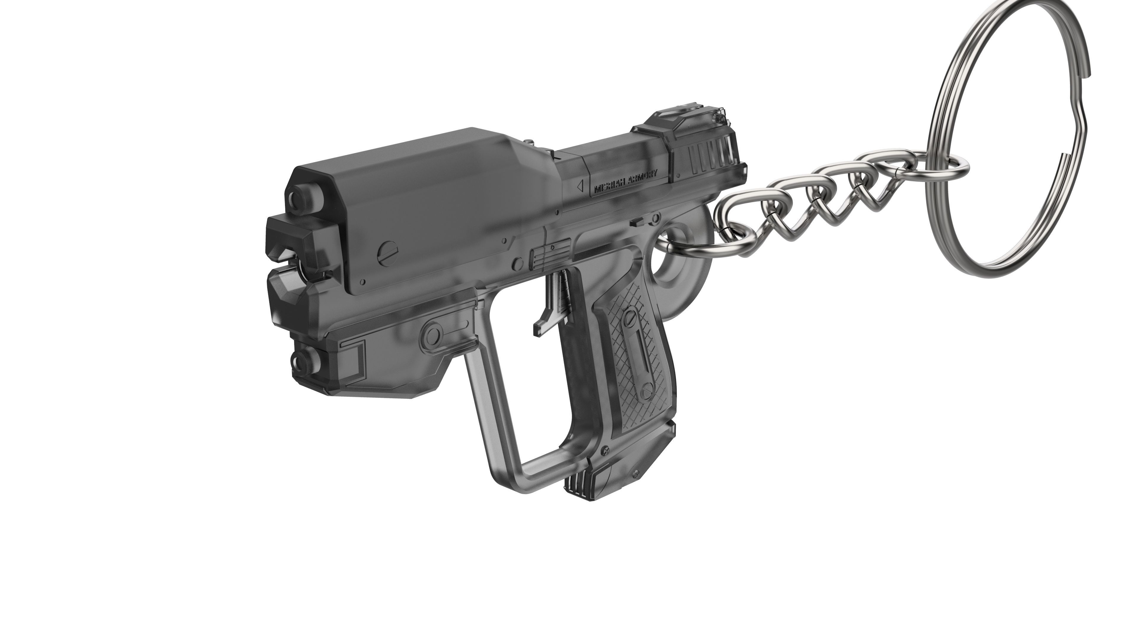 Keychain - M6G Magnum - Halo - Printable model - STL 3D print model_2