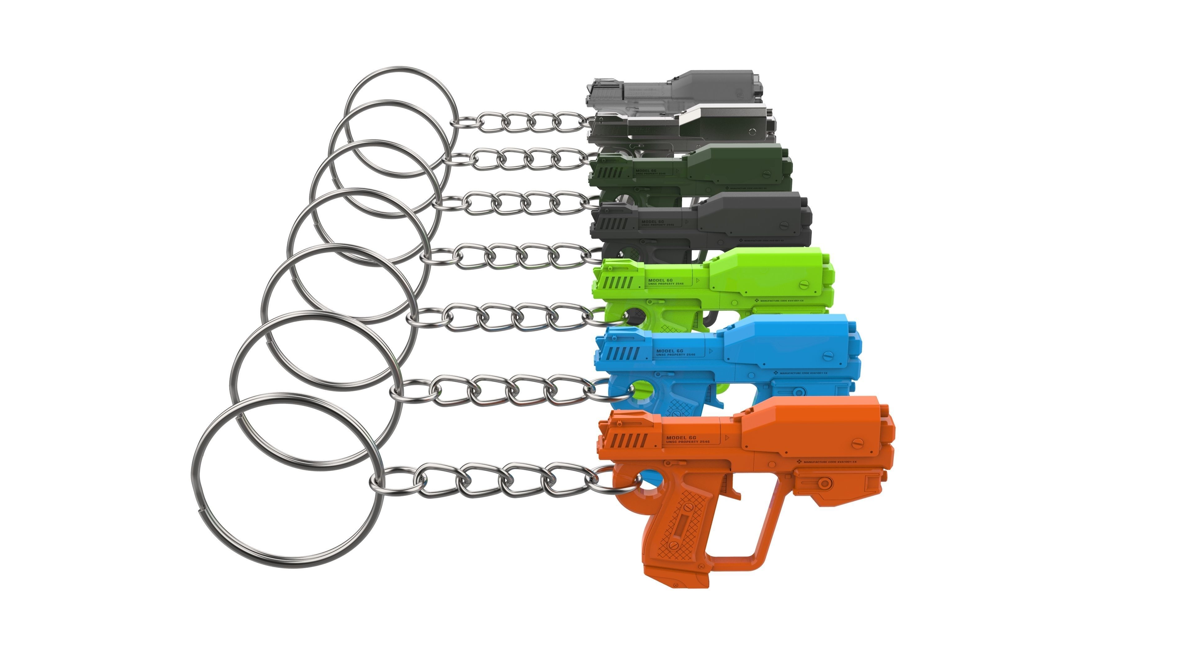 Keychain - M6G Magnum - Halo - Printable model - STL 3D print model_16