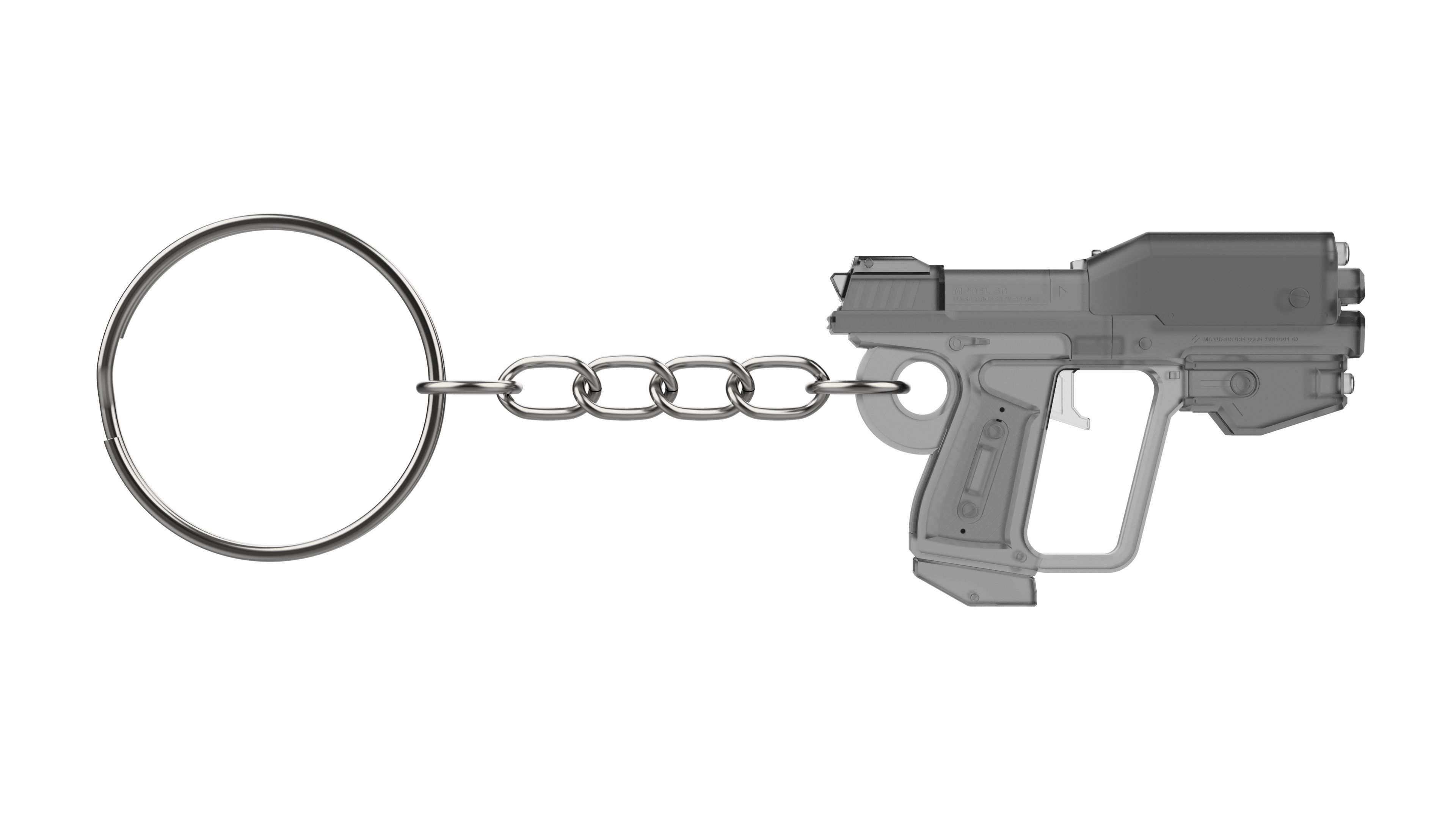 Keychain - M6G Magnum - Halo - Printable model - STL 3D print model_6