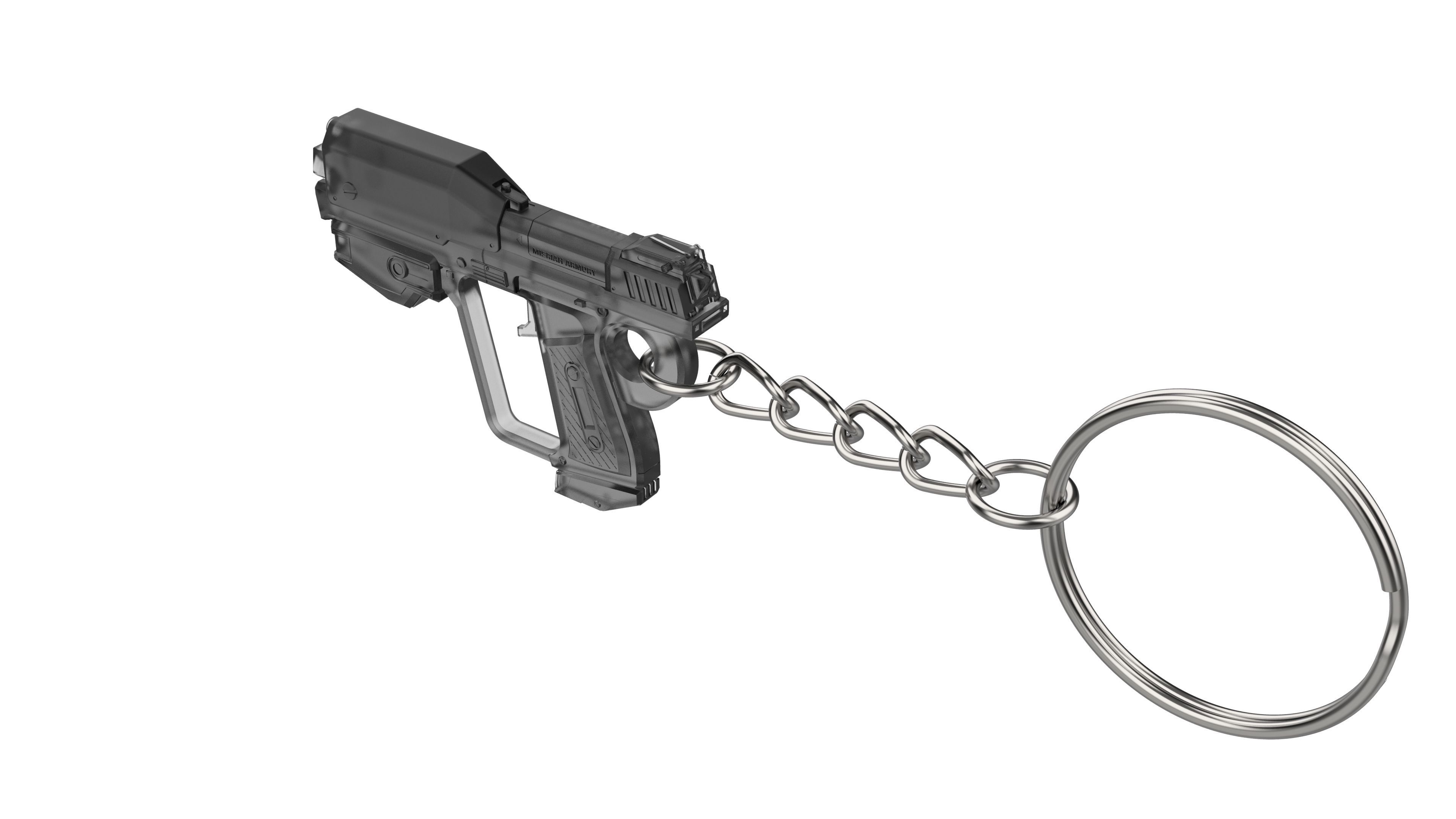 Keychain - M6G Magnum - Halo - Printable model - STL 3D print model_4