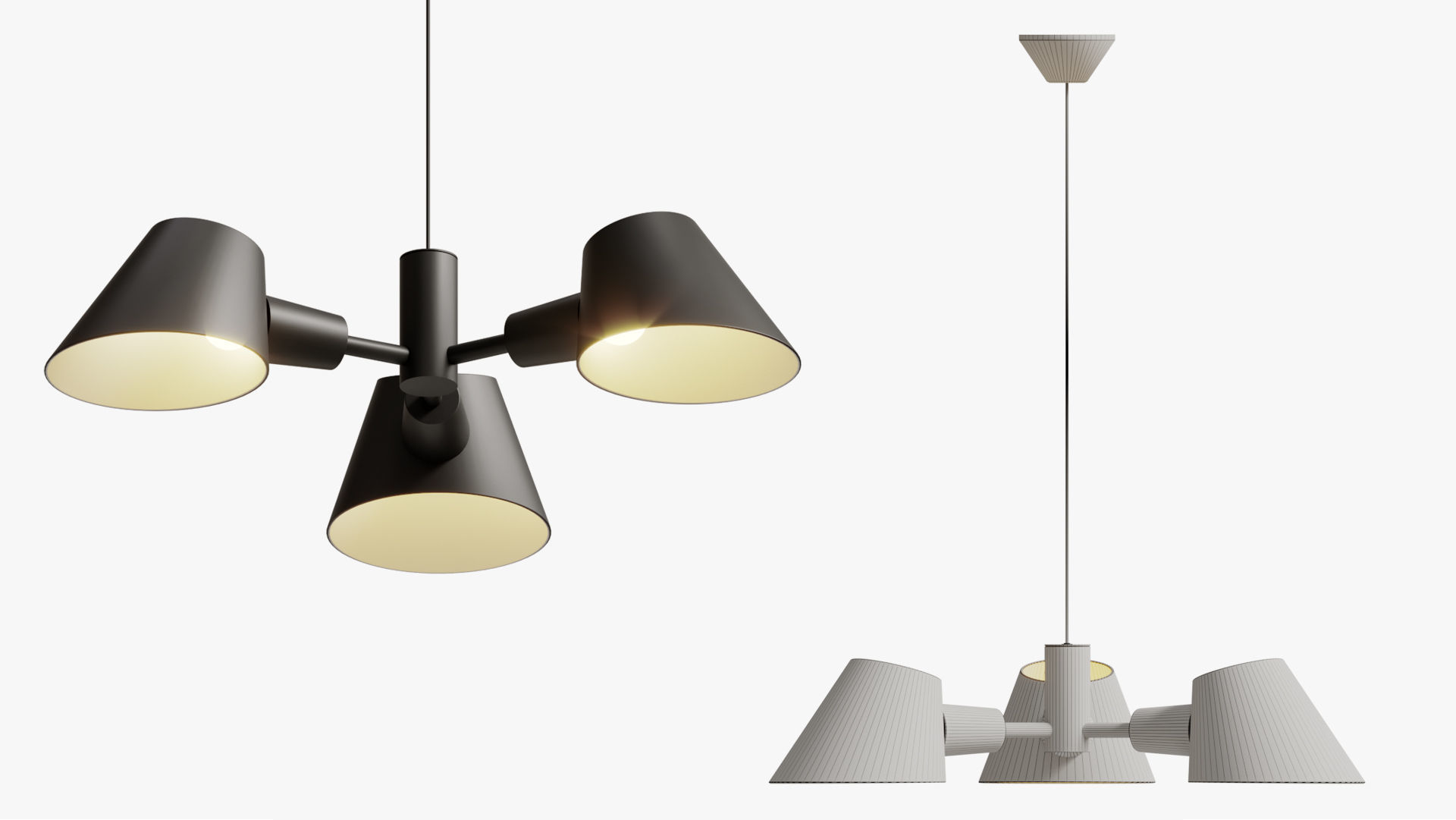 Suspension Lamp Dftp Stay 3-pendant 3D model_8