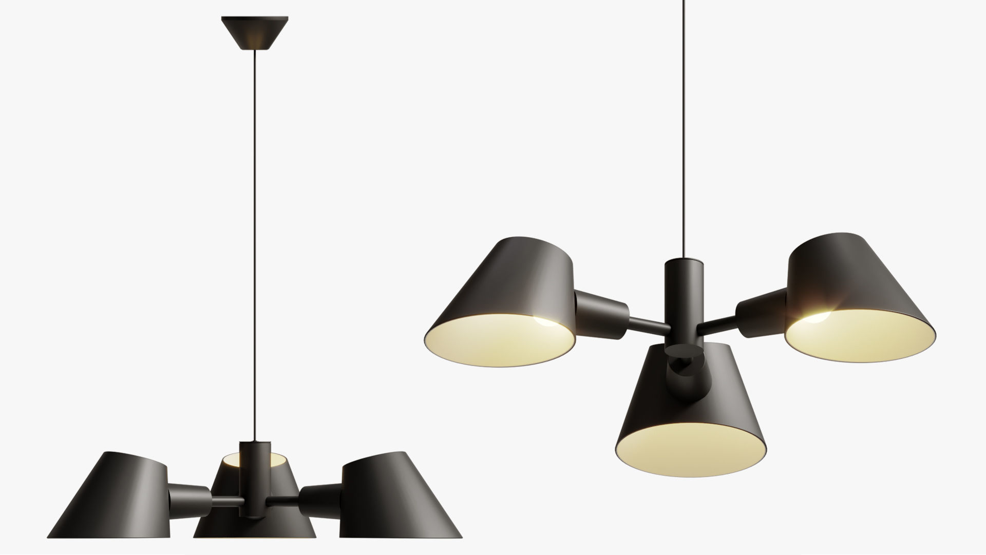 Suspension Lamp Dftp Stay 3-pendant 3D model_2