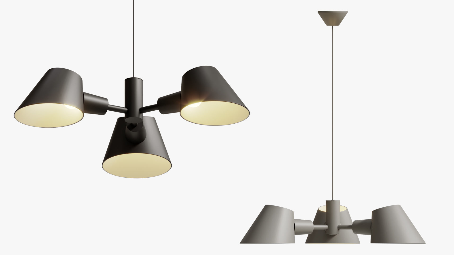 Suspension Lamp Dftp Stay 3-pendant 3D model_5