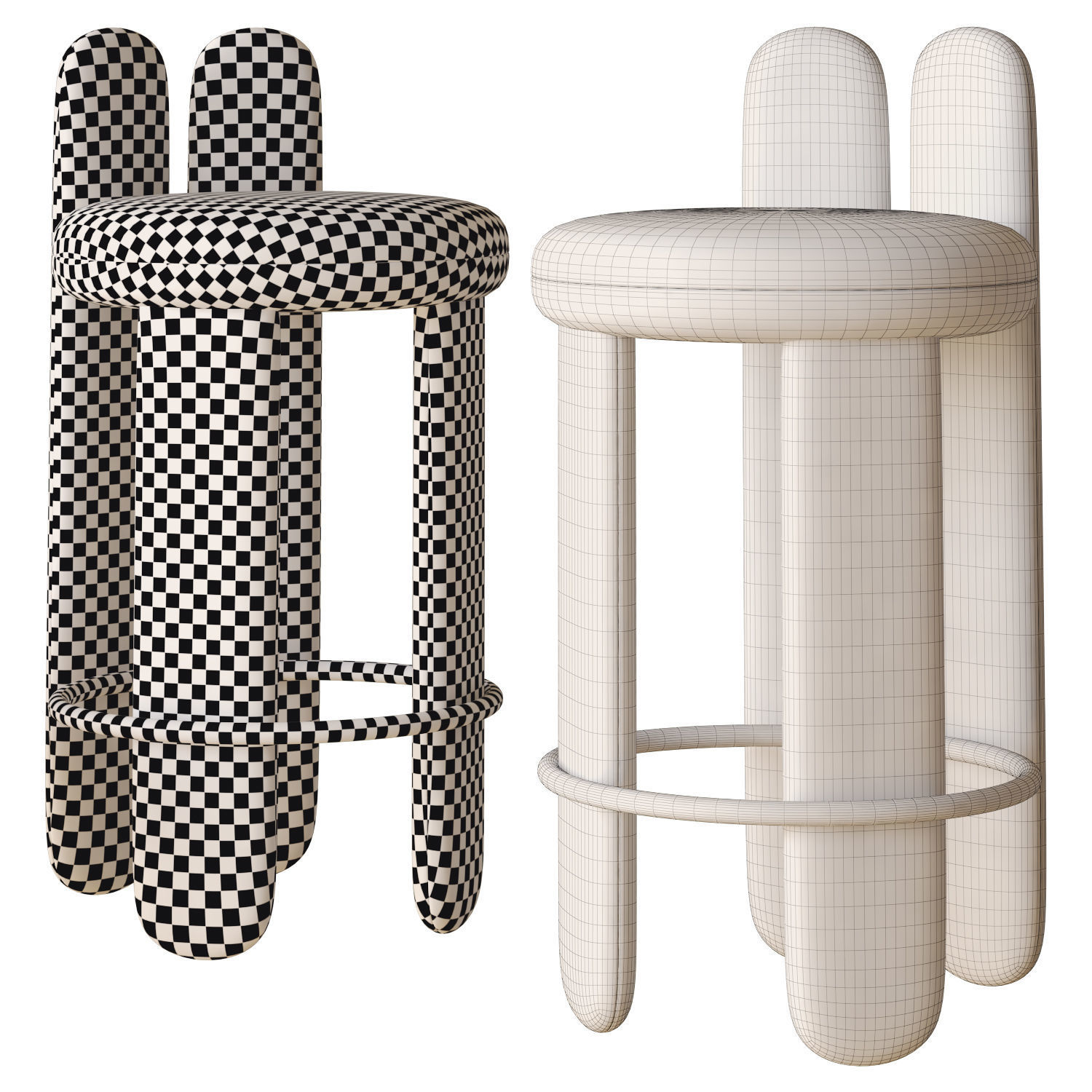 glazy bar stool by royal stranger 3D model_3