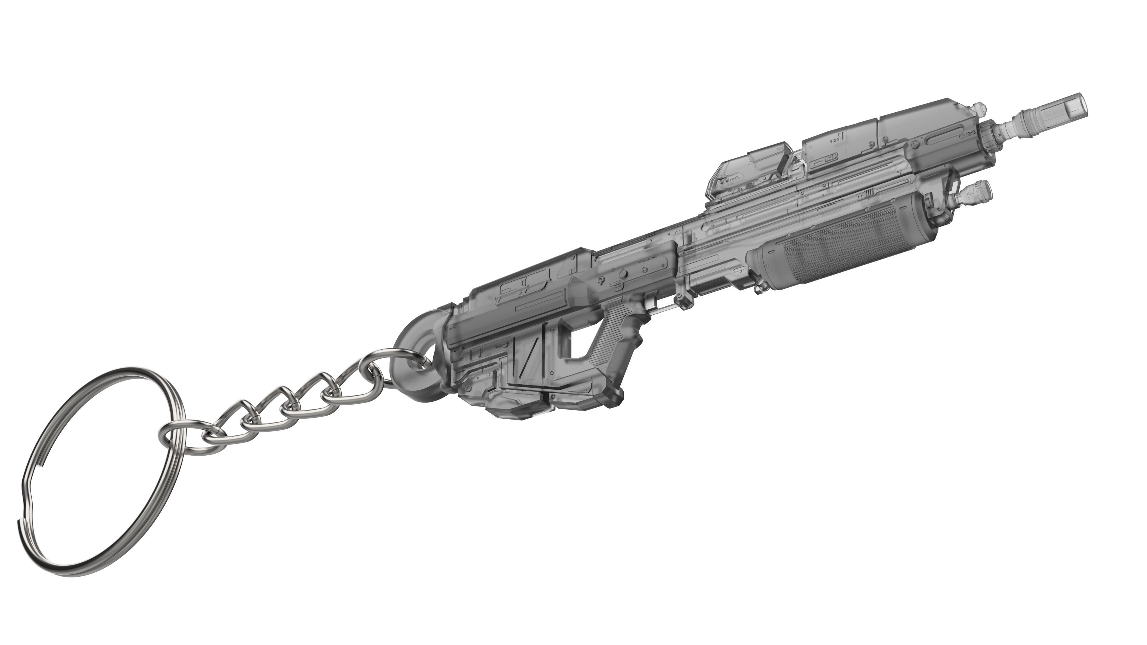 Keychain - MA37 Cannon - Halo - Printable model - STL 3D print model_6