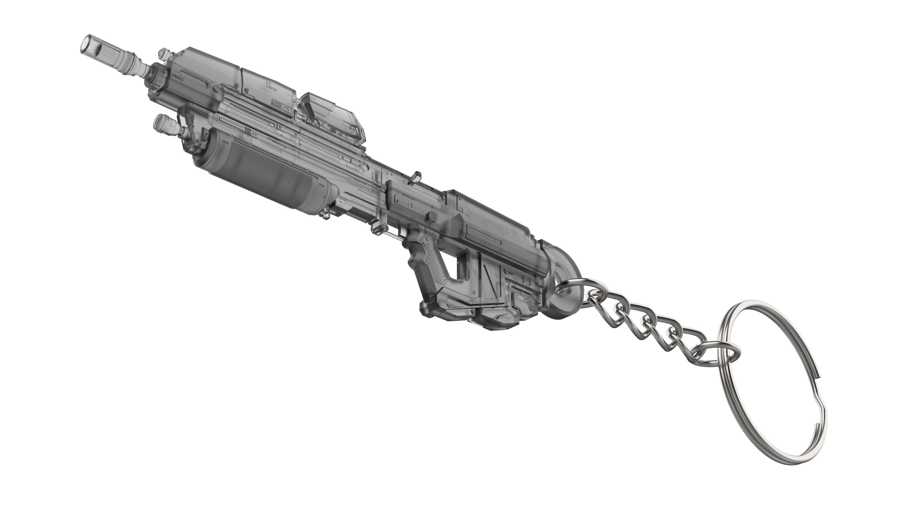 Keychain - MA37 Cannon - Halo - Printable model - STL 3D print model_7