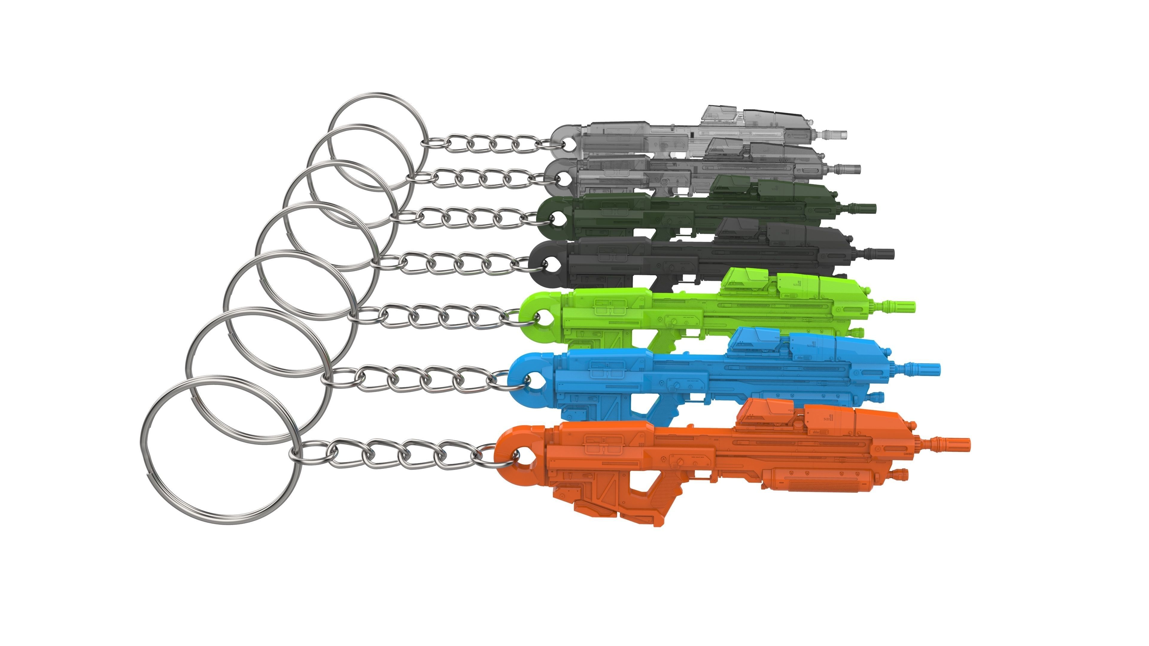 Keychain - MA37 Cannon - Halo - Printable model - STL 3D print model_12