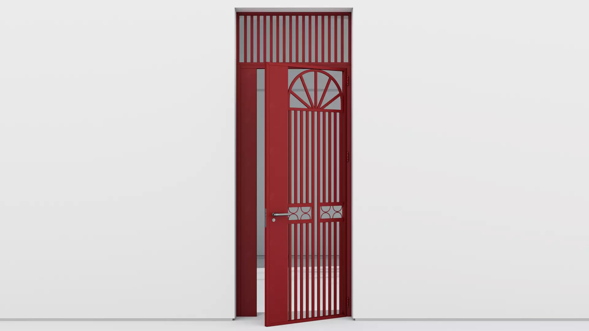 Aluminium door 352 3D model_0
