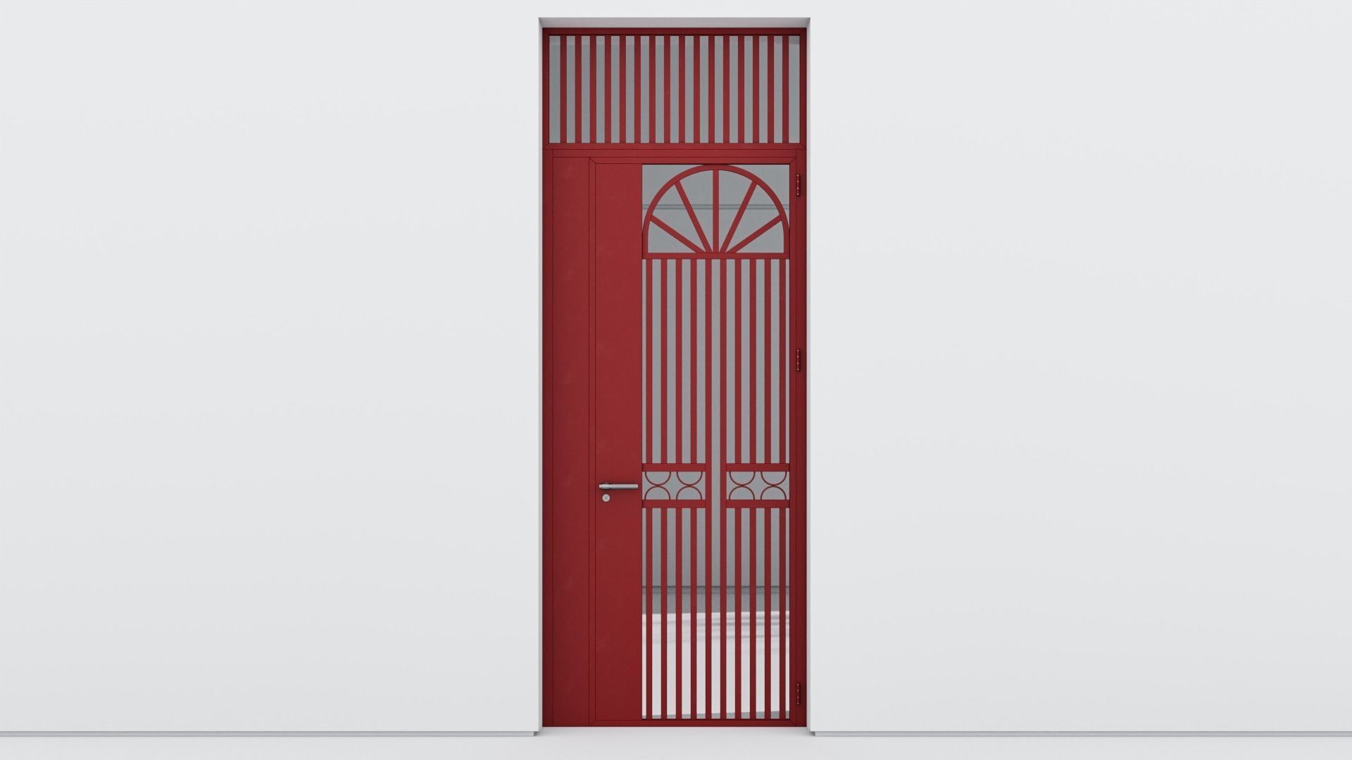Aluminium door 352 3D model_1