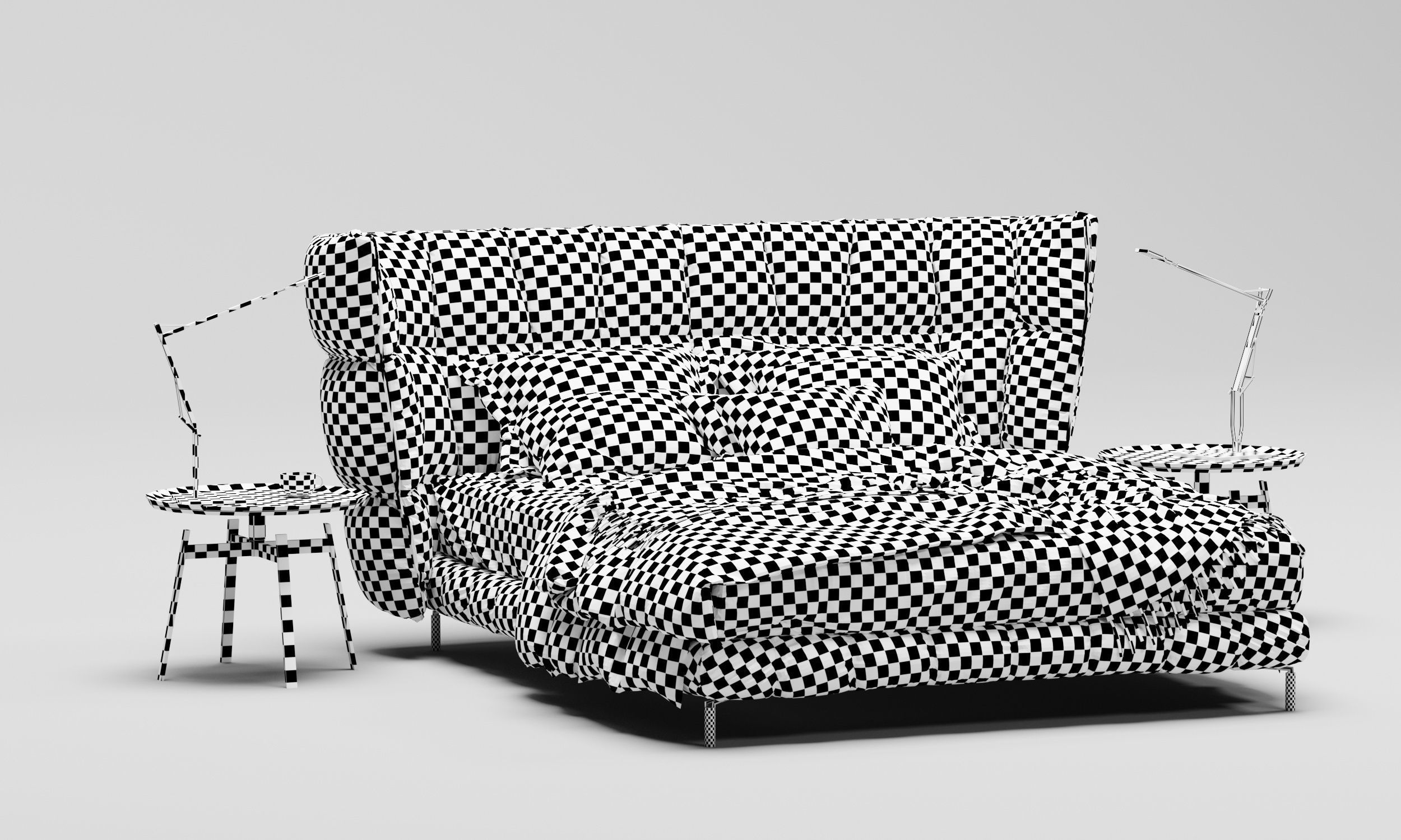 Uprik bed  3D model_5