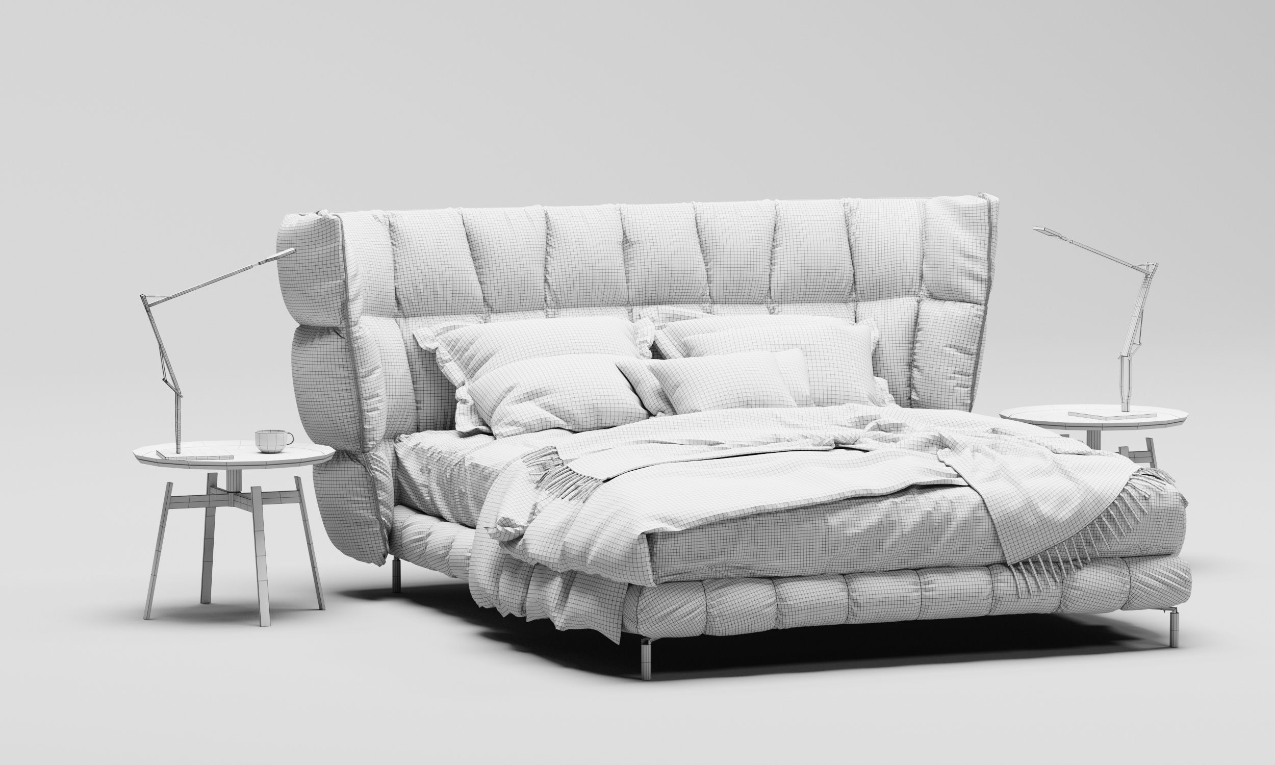 Uprik bed  3D model_4