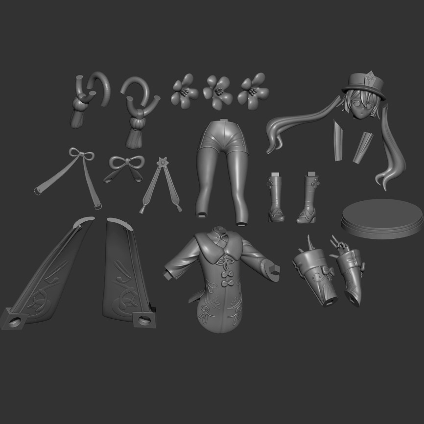 HU TAO - GESHIN IMPACT STL 3D print model_4