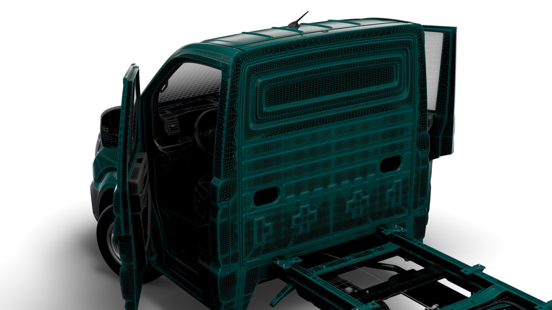 MAN TGE Chassis SingleCab L1 HQInterior 2023 3D model_15