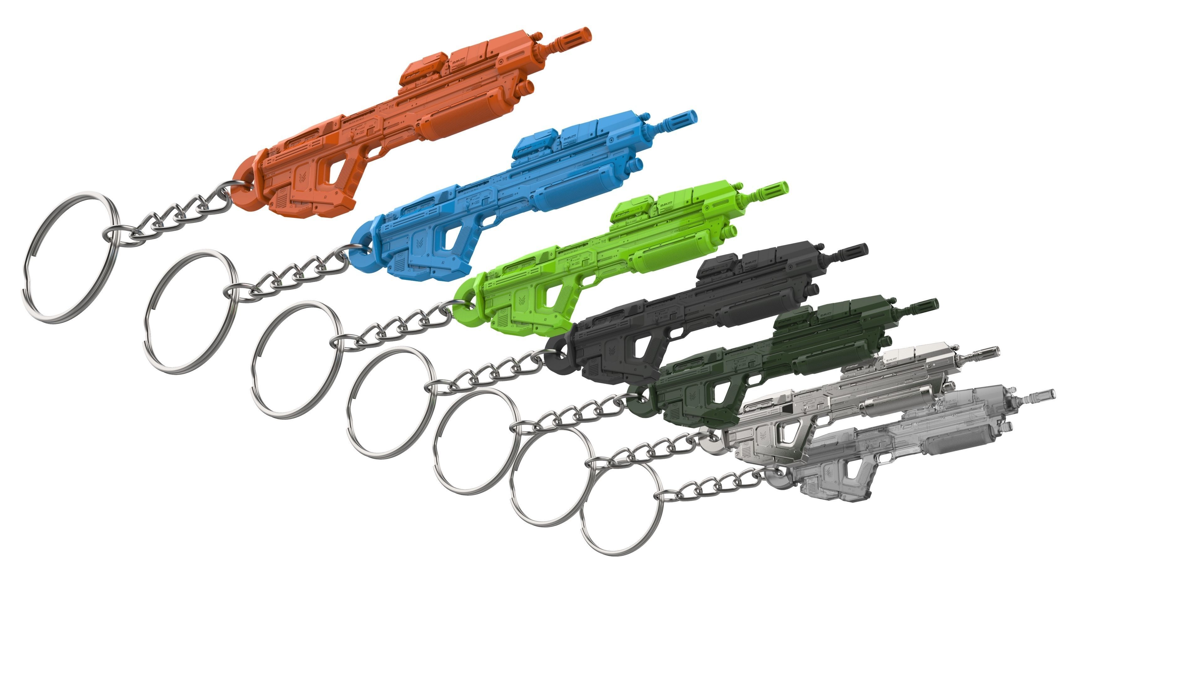 Keychain - MA40 Assault Cannon - Halo - Printable model - STL 3D print model_16