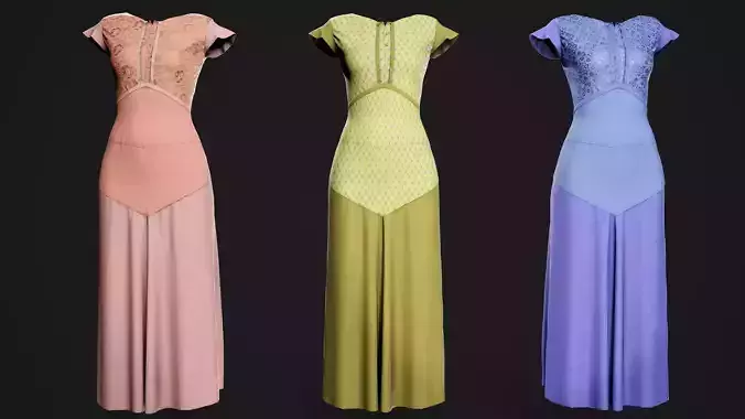 Dress 01 PBR - Lowpoly